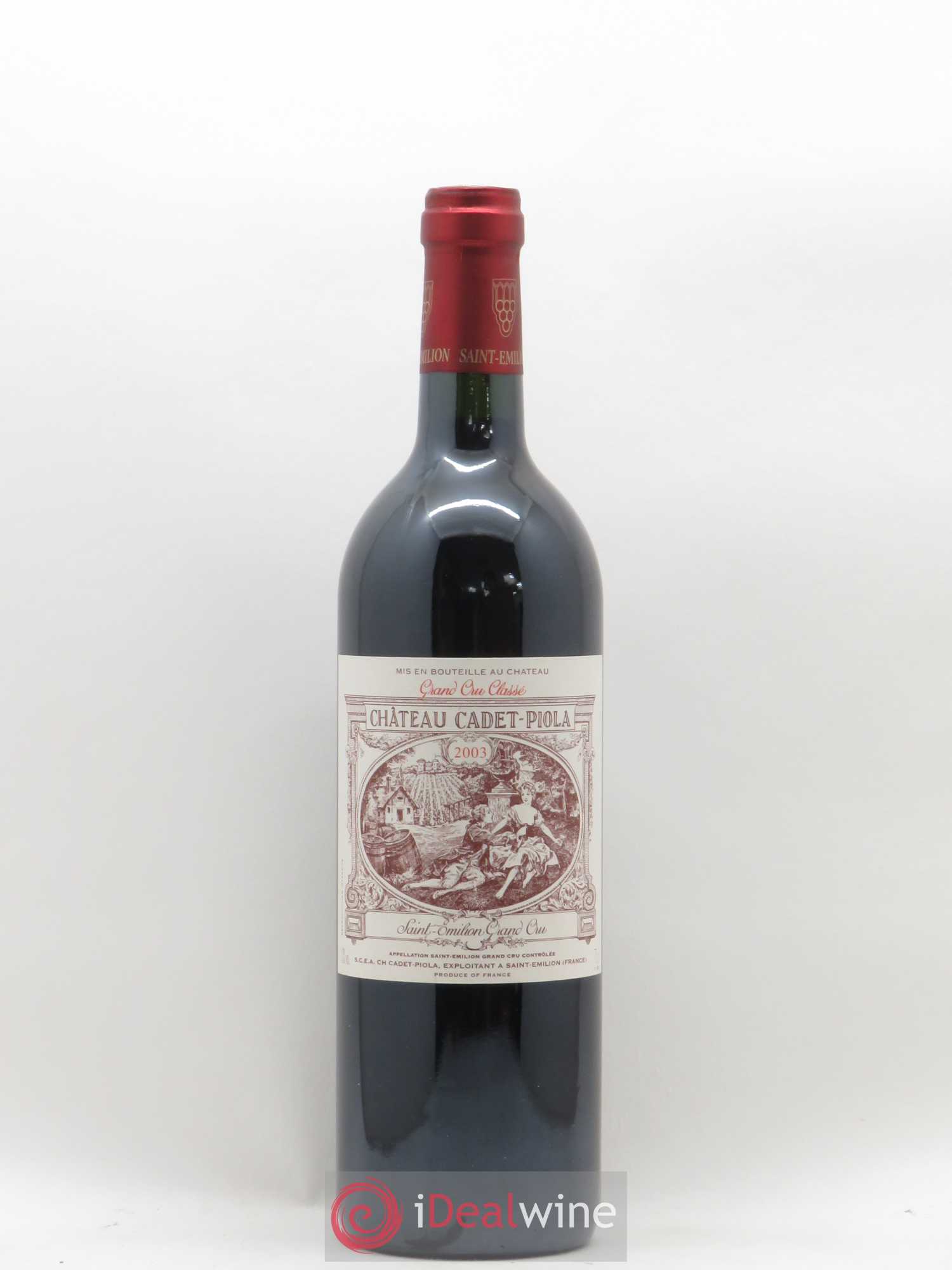 Château Cadet Piola Grand Cru Classé 2003 - Lot de 1 bouteille - 0