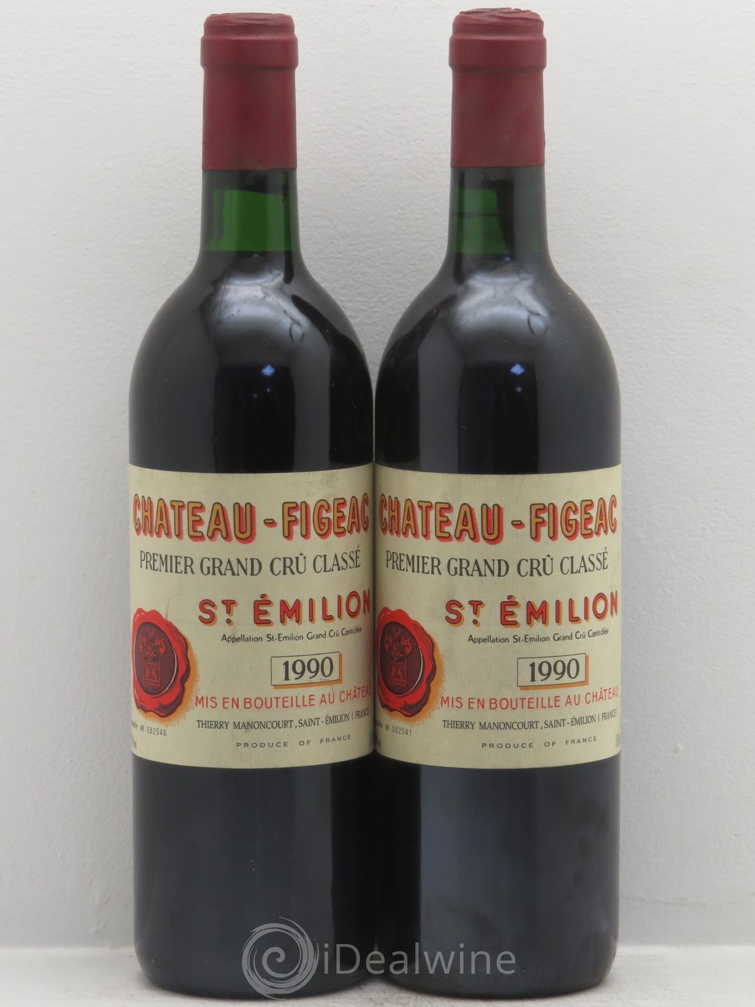 Château Figeac 1er Grand Cru Classé A 1990 - Lot de 2 bouteilles - 0