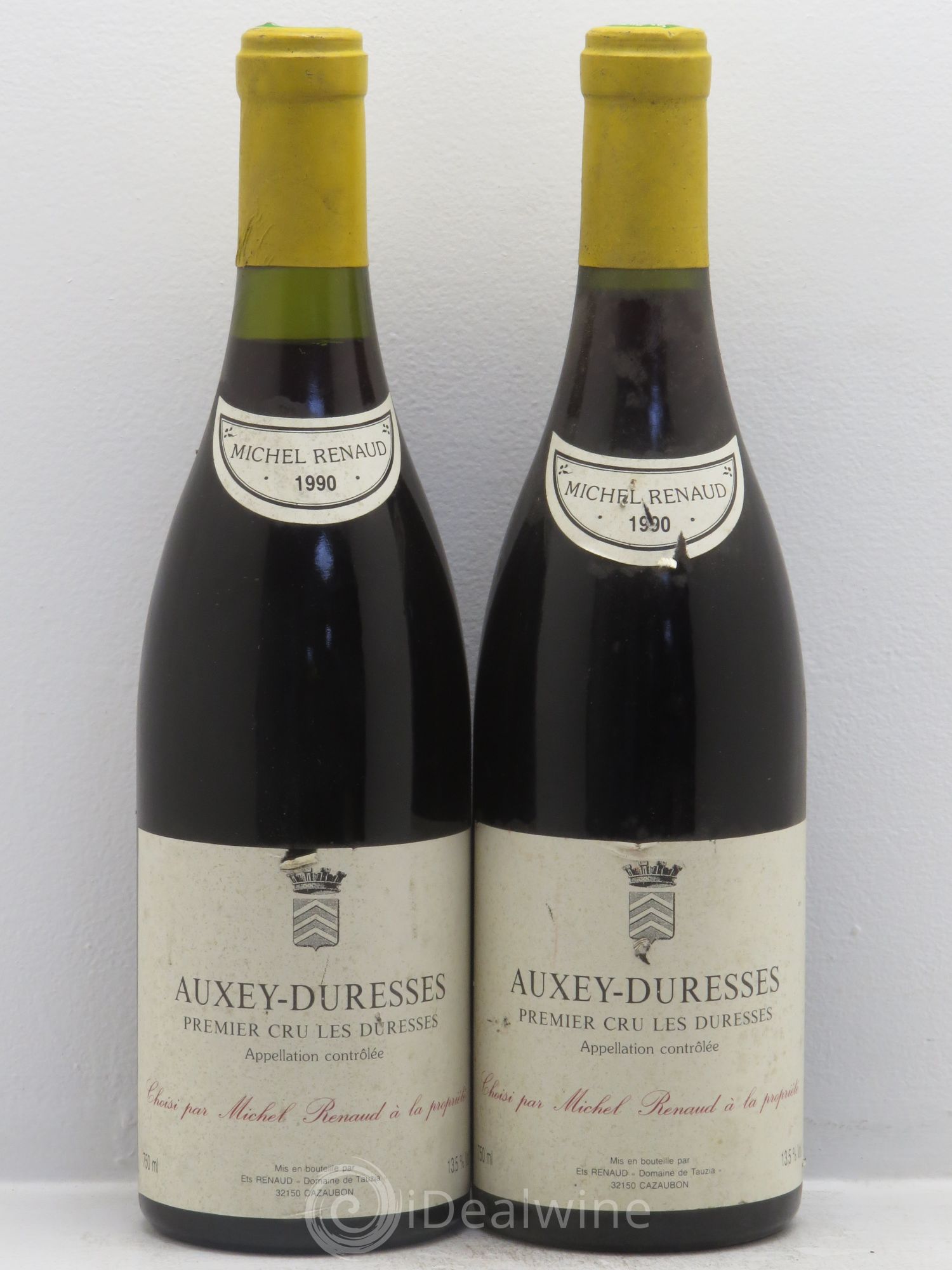 Auxey-Duresses 1er Cru Domaine Michel Renaud 1990 - Lotto di 2 bottiglie - 0