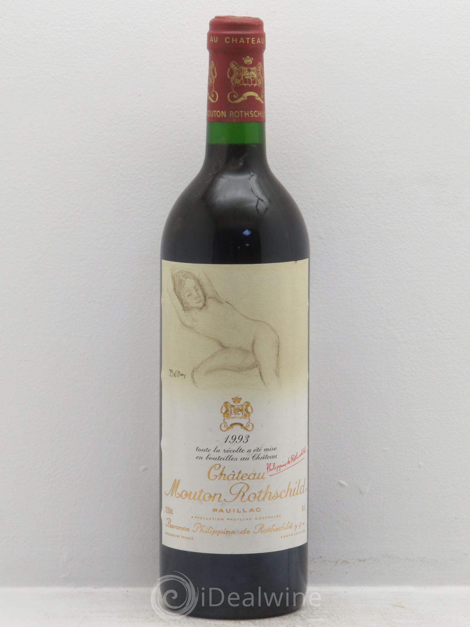 Château Mouton Rothschild 1er Grand Cru Classé 1993 - Lot de 1 bouteille - 0