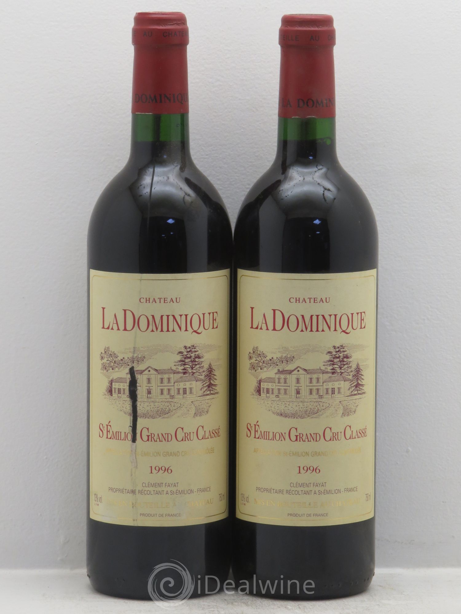 Château la Dominique Grand Cru Classé 1996 - Lot de 2 bouteilles - 0