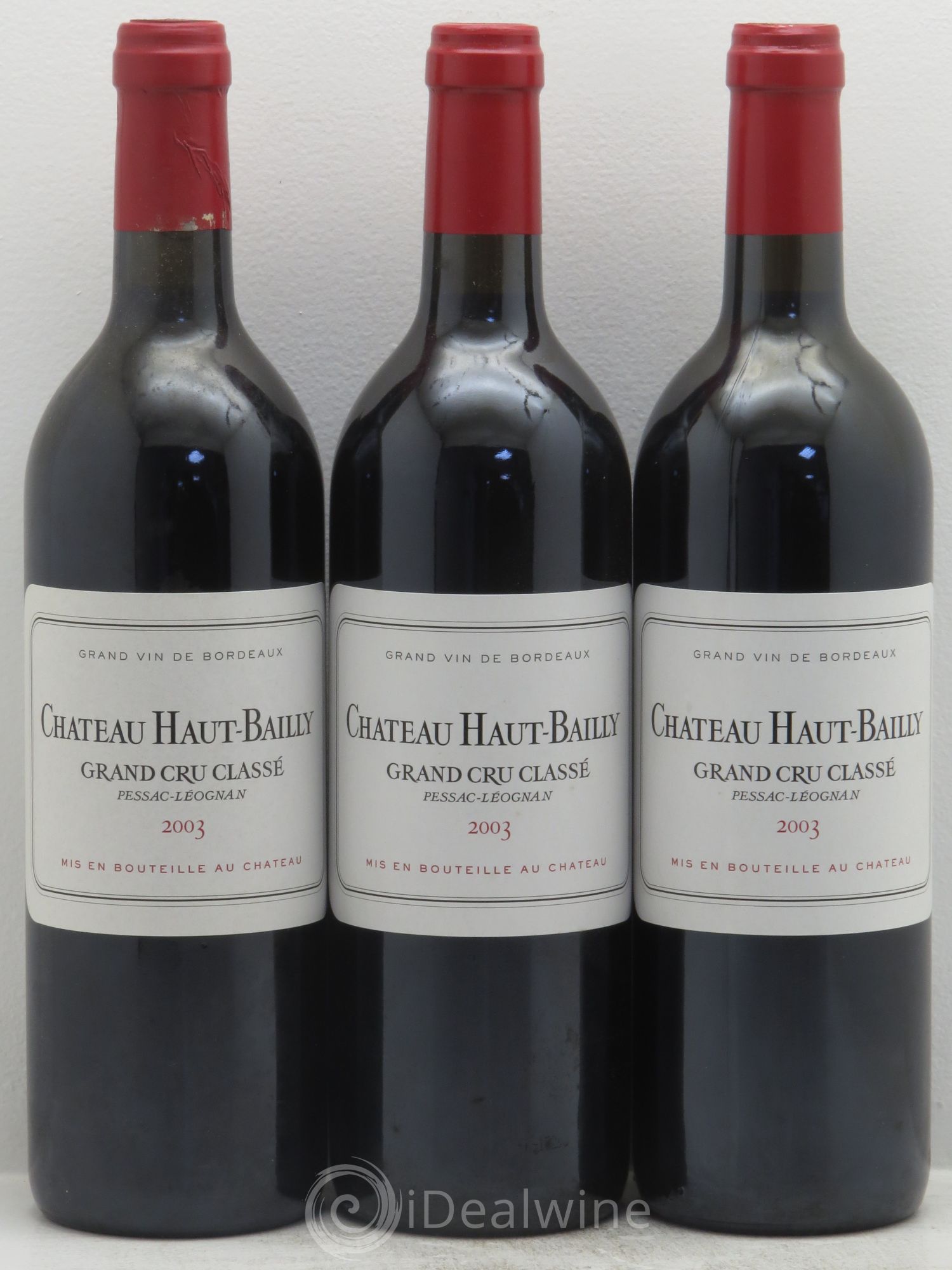 Château Haut-Bailly Cru Classé de Graves 2003 - Lot de 3 bouteilles - 0