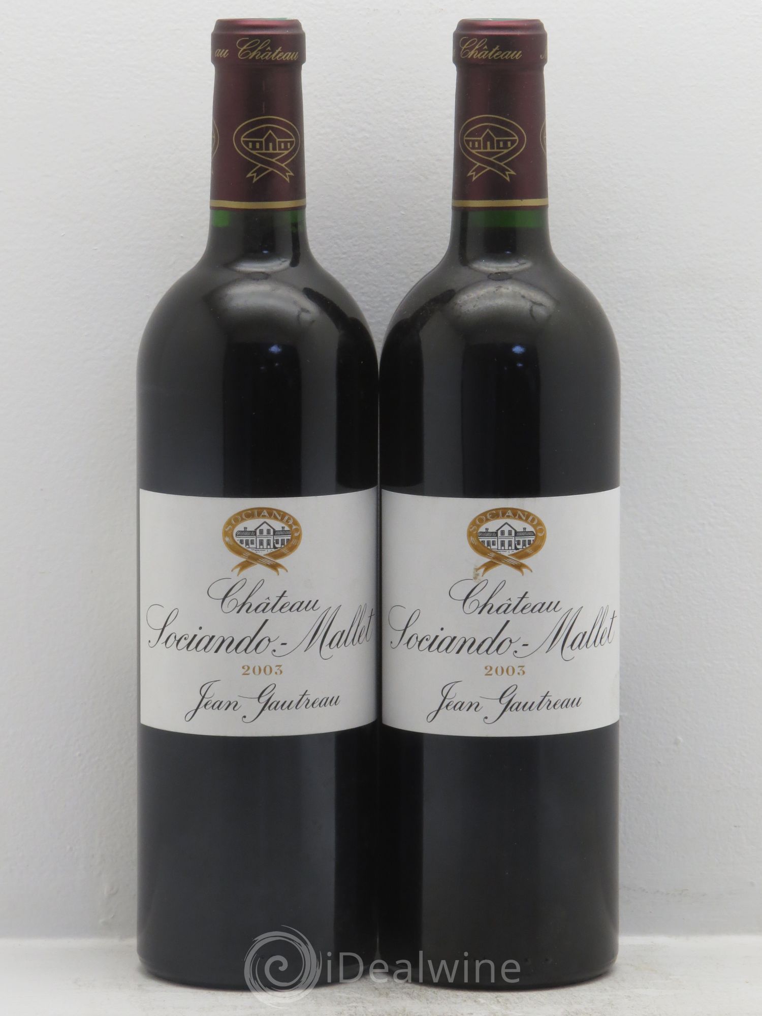 Château Sociando Mallet 2003 - Lot de 2 bouteilles - 0