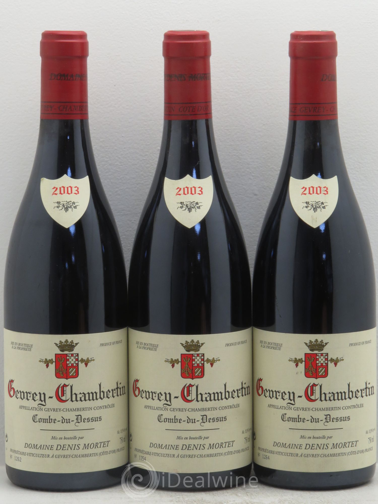 Gevrey-Chambertin Denis Mortet (Domaine) Combe du Dessus 2003 - Lot de 3 bouteilles - 0