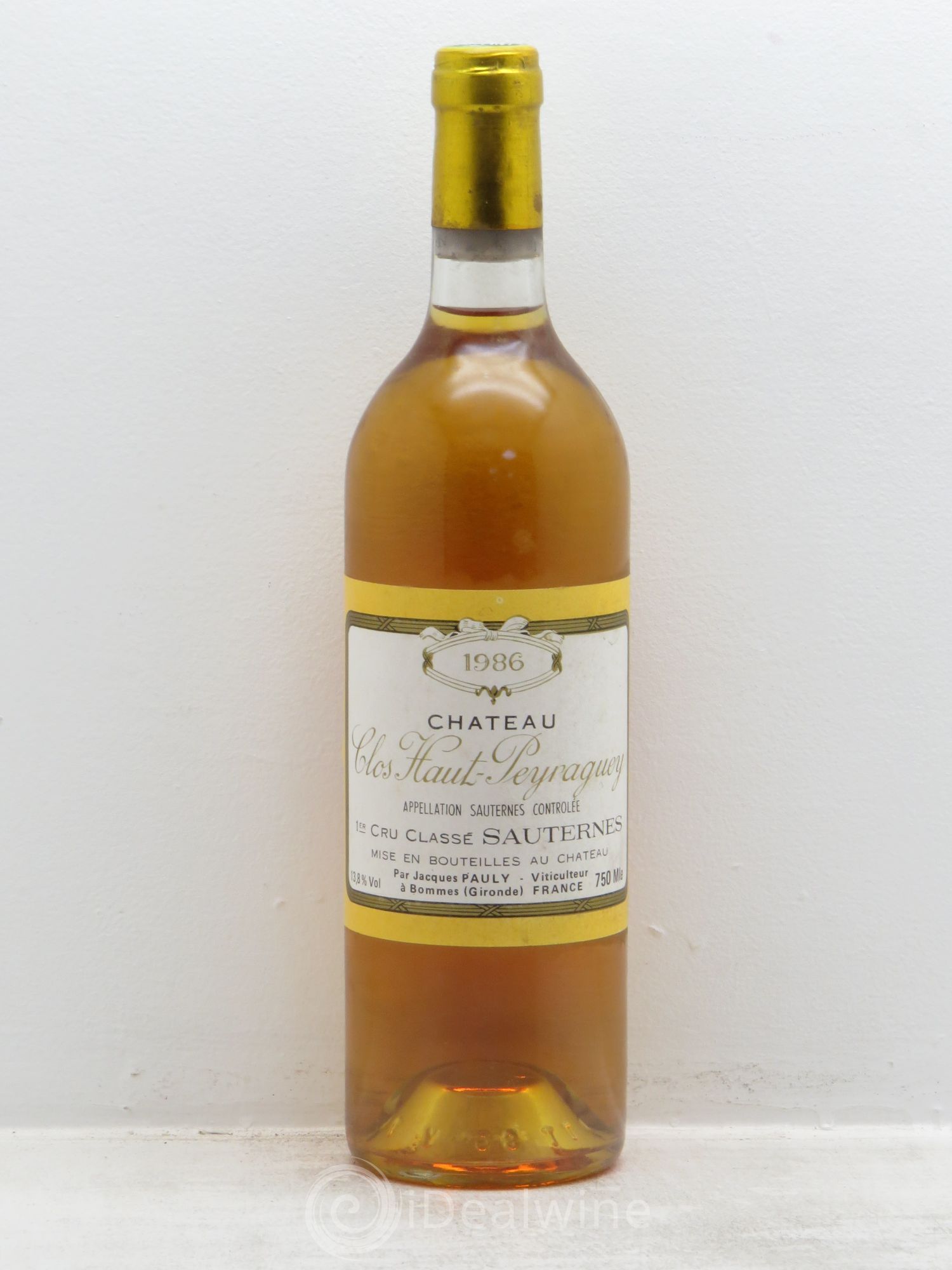 Clos Haut-Peyraguey 1er Grand Cru Classé 1986 - Lotto di 1 bottiglia - 0