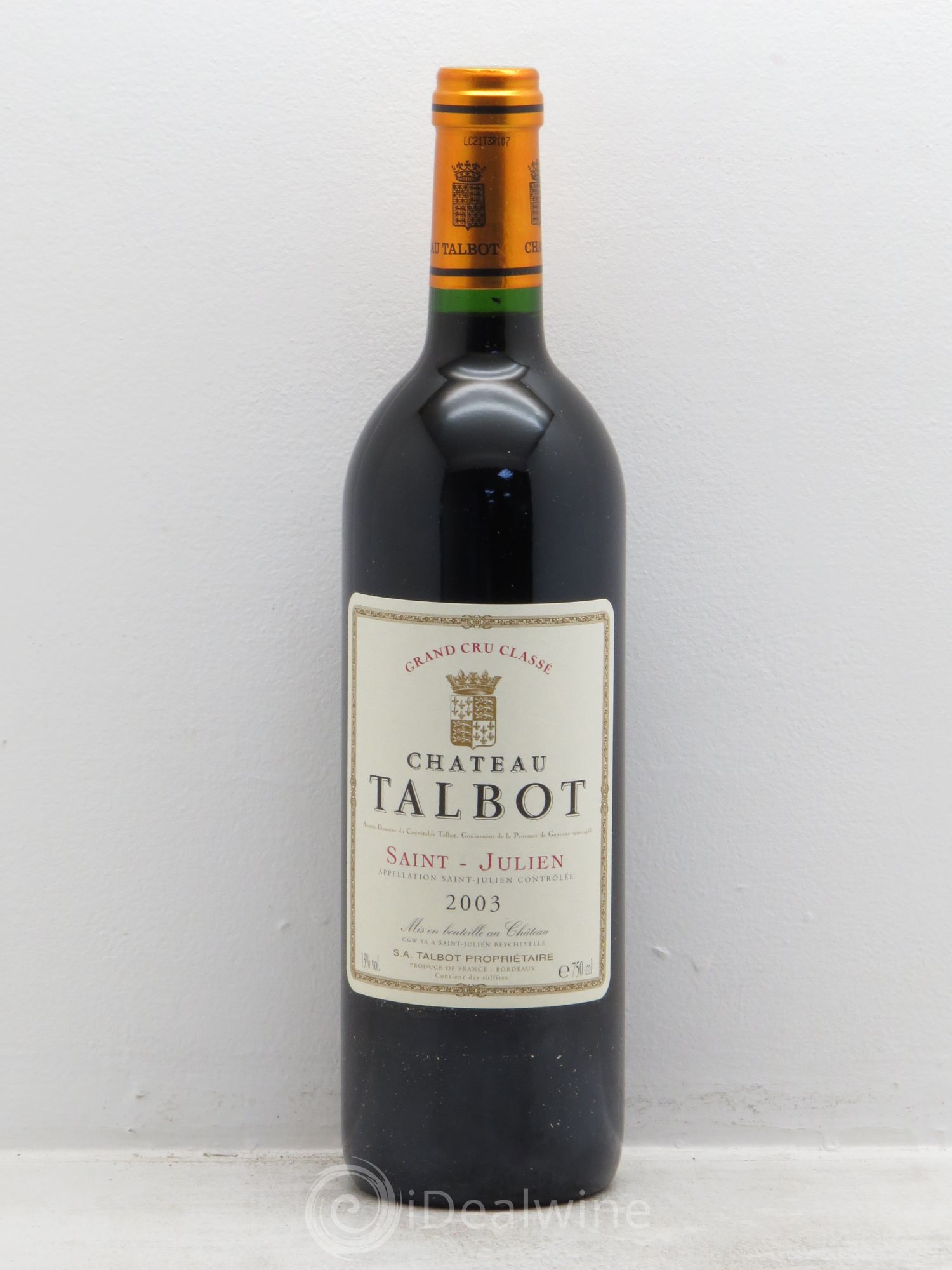 Château Talbot 4ème Grand Cru Classé 2003 - Lot de 6 bouteilles - 0