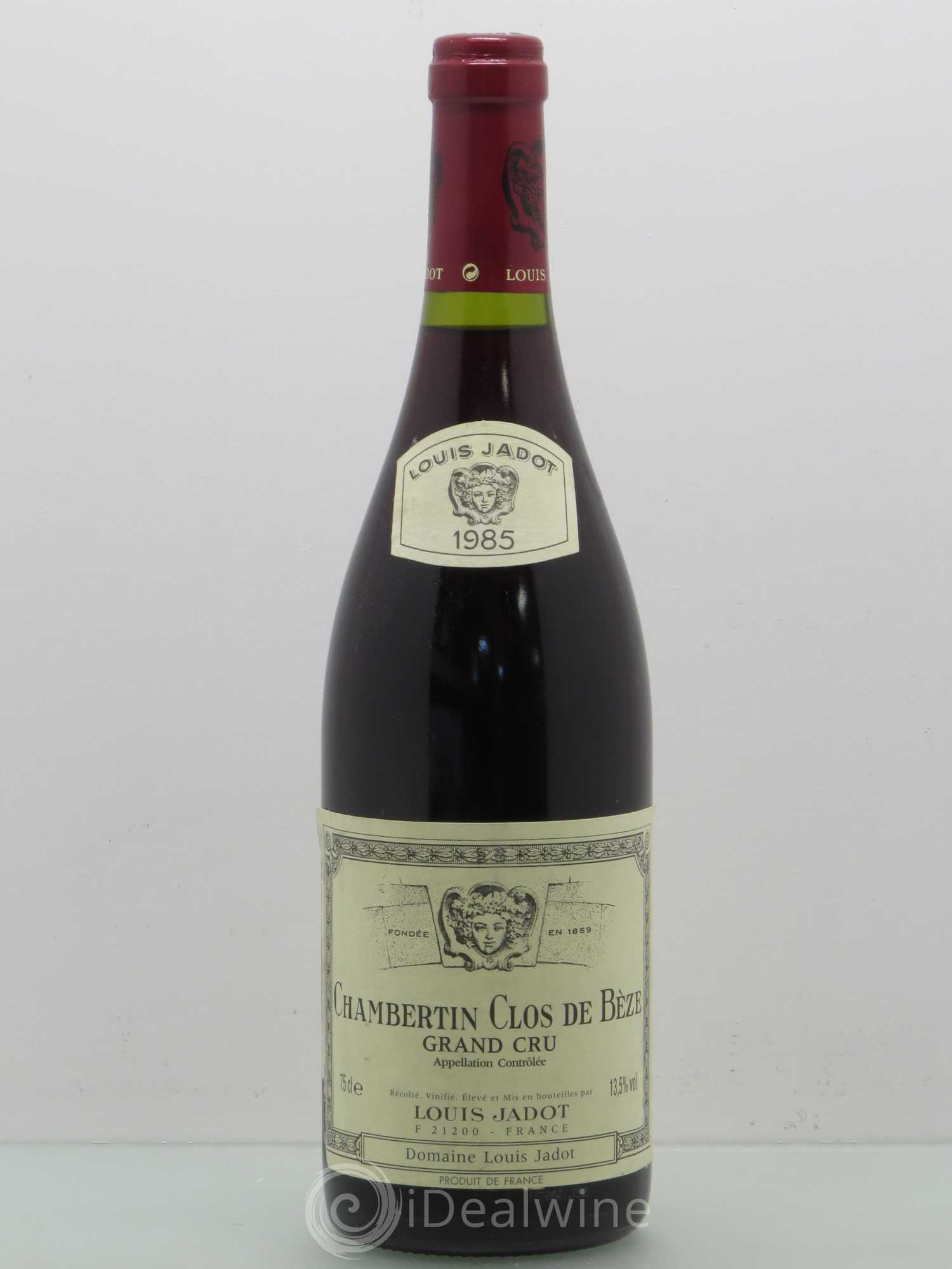 Chambertin Clos de Bèze Grand Cru Domaine Louis Jadot 1985 - Lot de 1 bouteille - 0