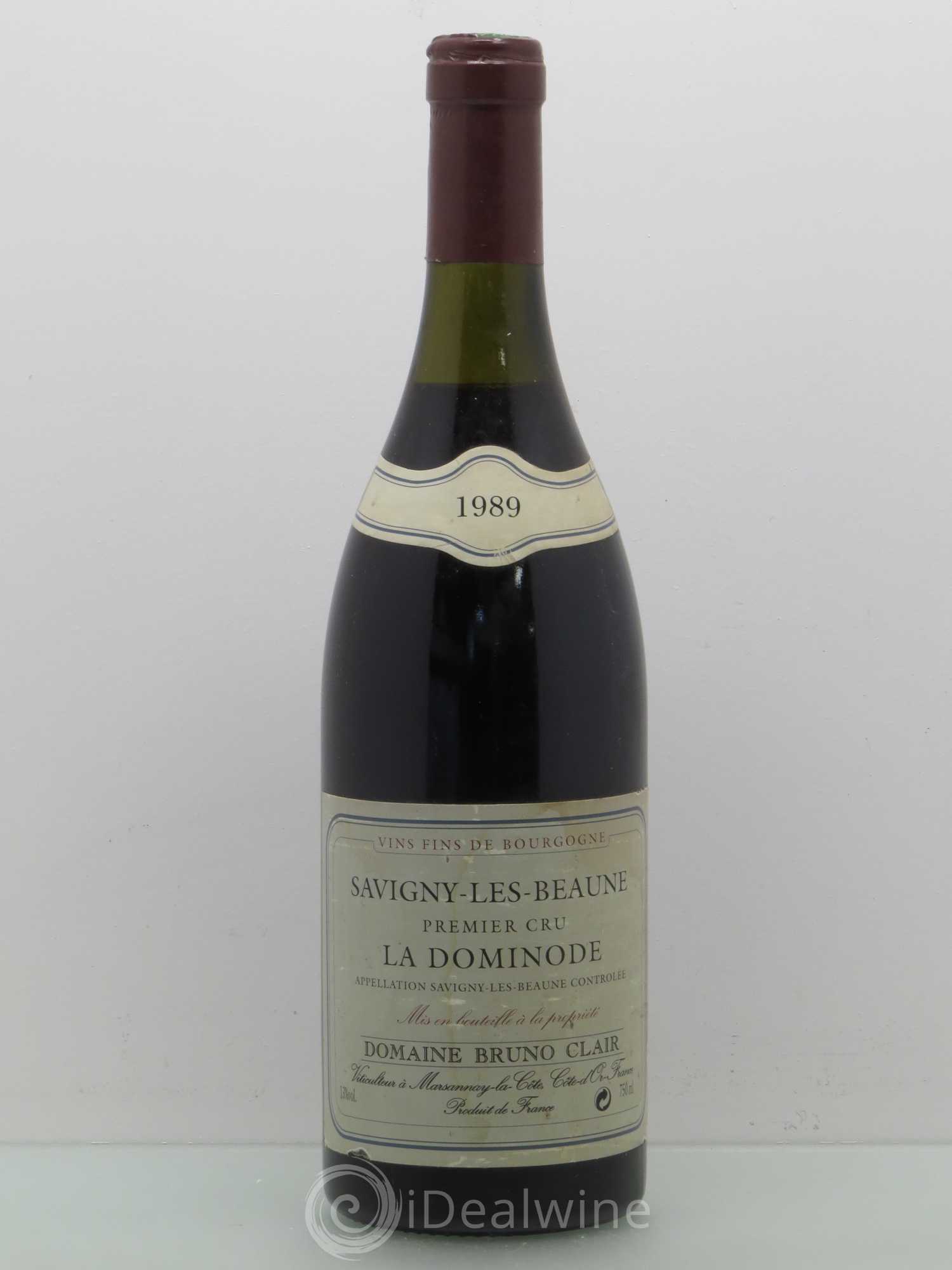 Savigny-lès-Beaune 1er Cru La Dominode Bruno Clair (Domaine) 1989 - Lot de 1 bouteille - 0