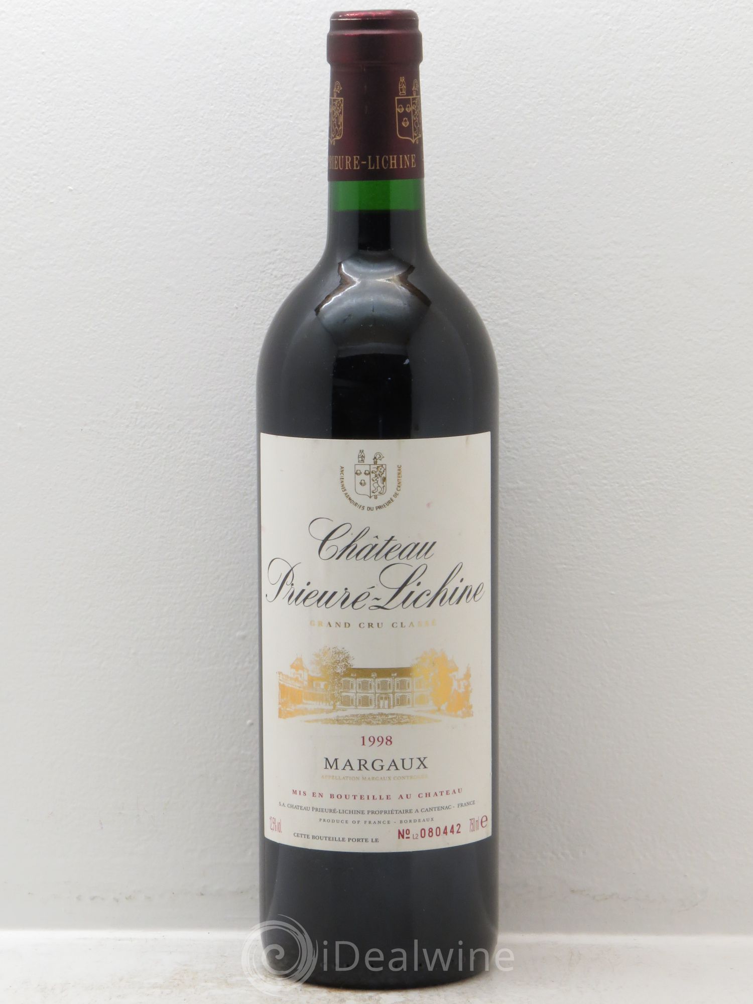 Château Prieuré Lichine 4ème Grand Cru Classé 1998 - Lot de 1 bouteille - 0