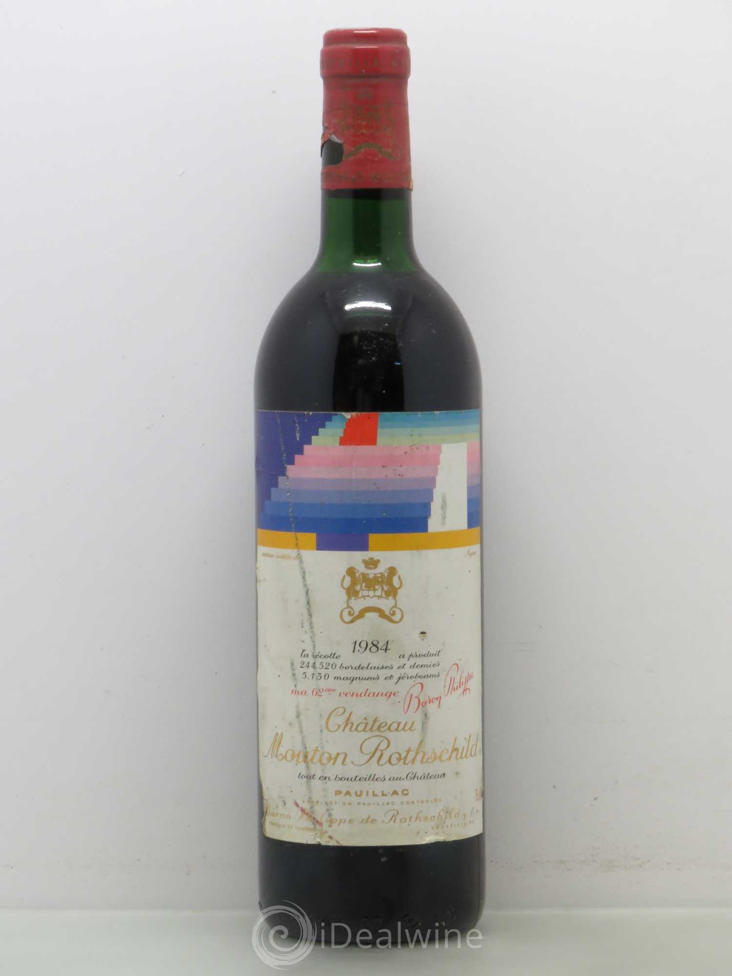 Château Mouton Rothschild 1er Grand Cru Classé (sans prix de réserve) 1984 - Lot de 1 bouteille - 0