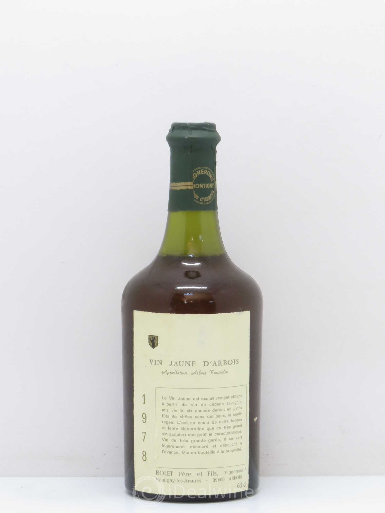 Arbois Vin Jaune Rolet 1978 - Lot de 1 bouteille - 0