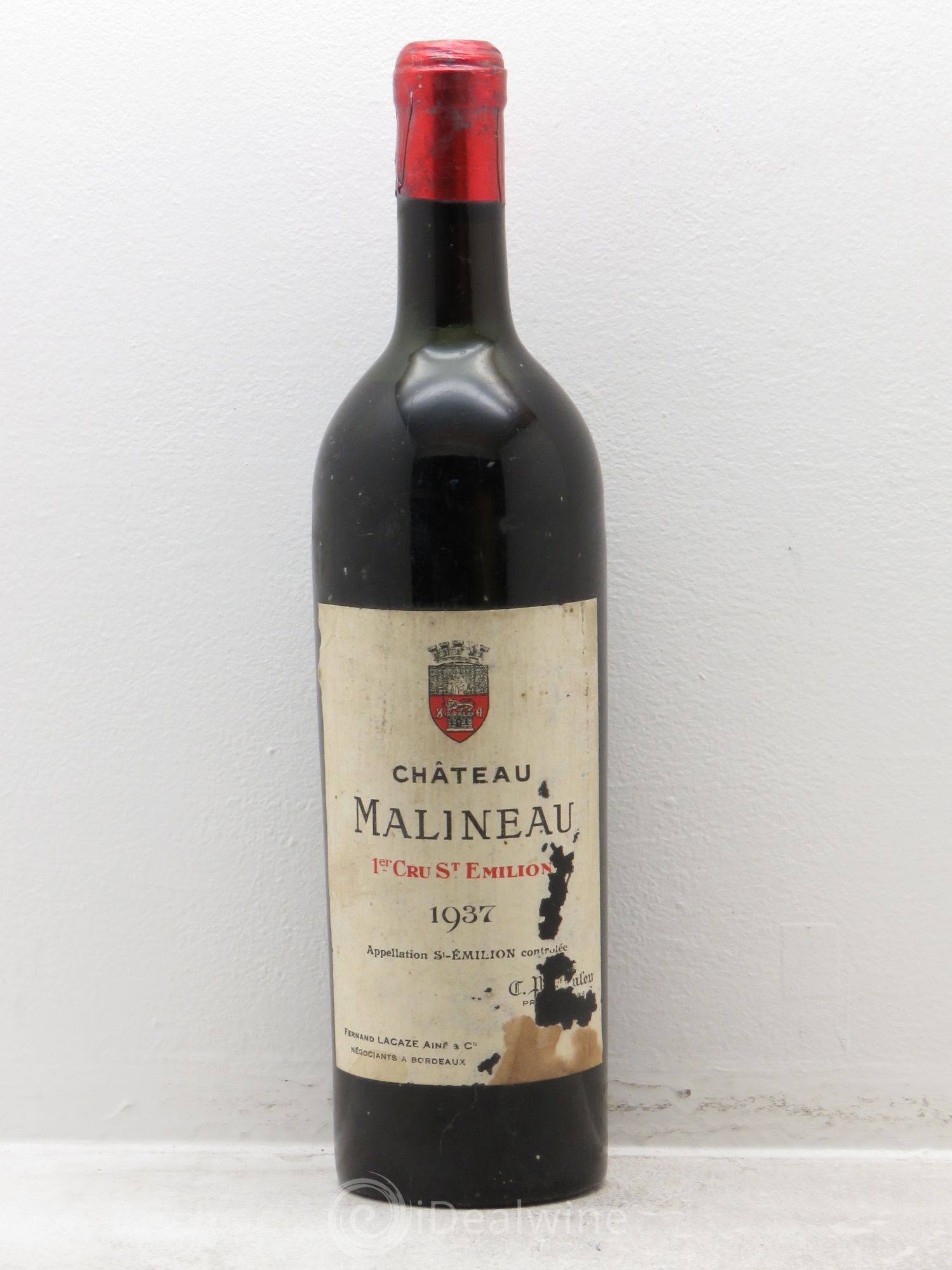 Saint-Émilion Chateau Malineau 1937 - Posten von 1 Flasche - 0