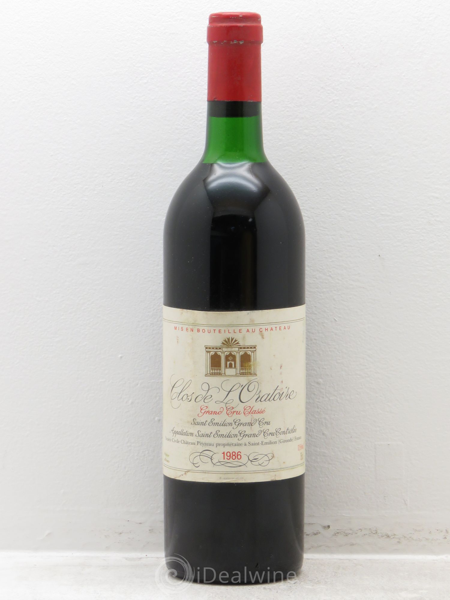 Clos de l'Oratoire Grand Cru Classé 1986 - Lot de 1 bouteille - 0