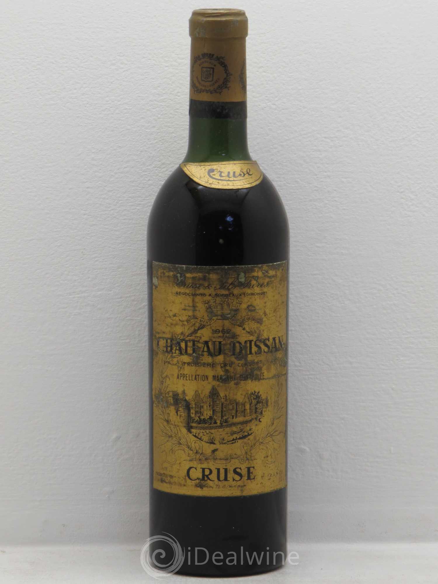 Château d'Issan 3ème Grand Cru Classé 1962 - Lot de 1 bouteille - 0