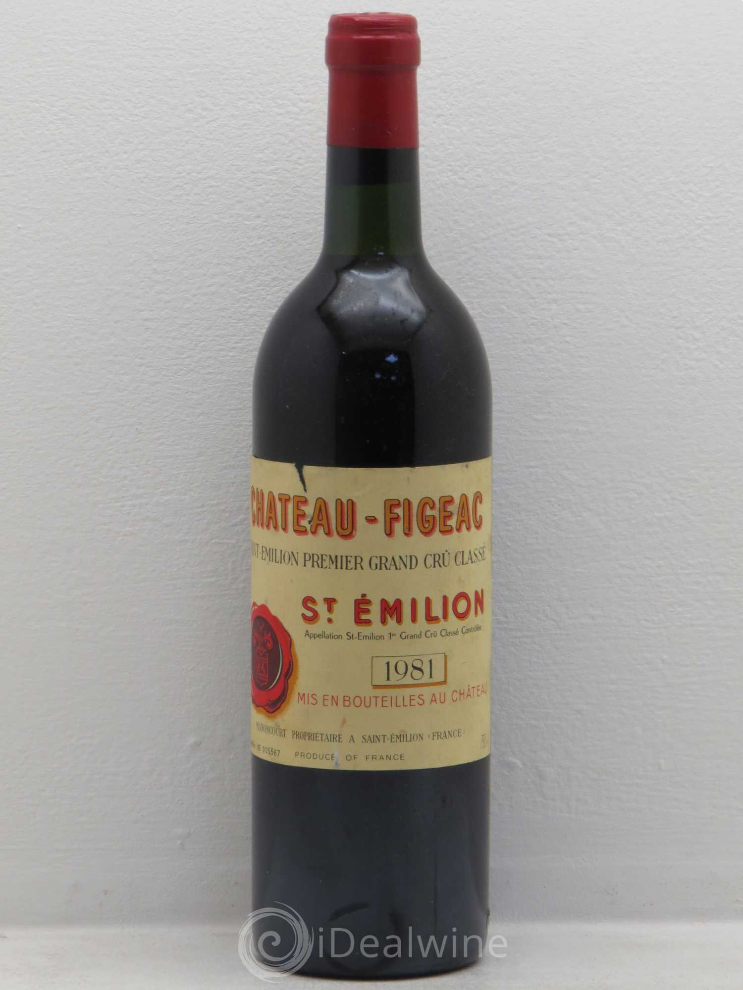Château Figeac 1er Grand Cru Classé A 1981 - Lot de 1 bouteille - 0