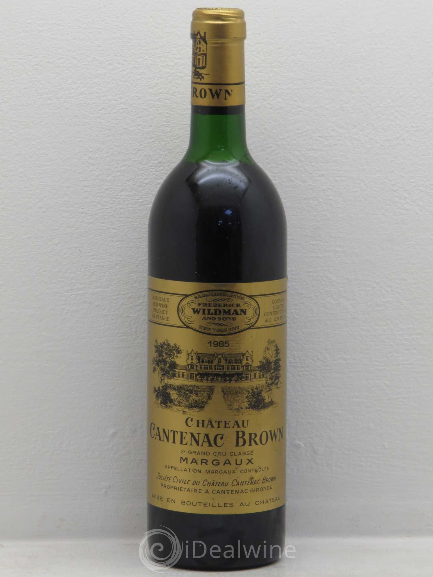 Château Cantenac Brown 3ème Grand Cru Classé 1985 - Lot de 1 bouteille - 0