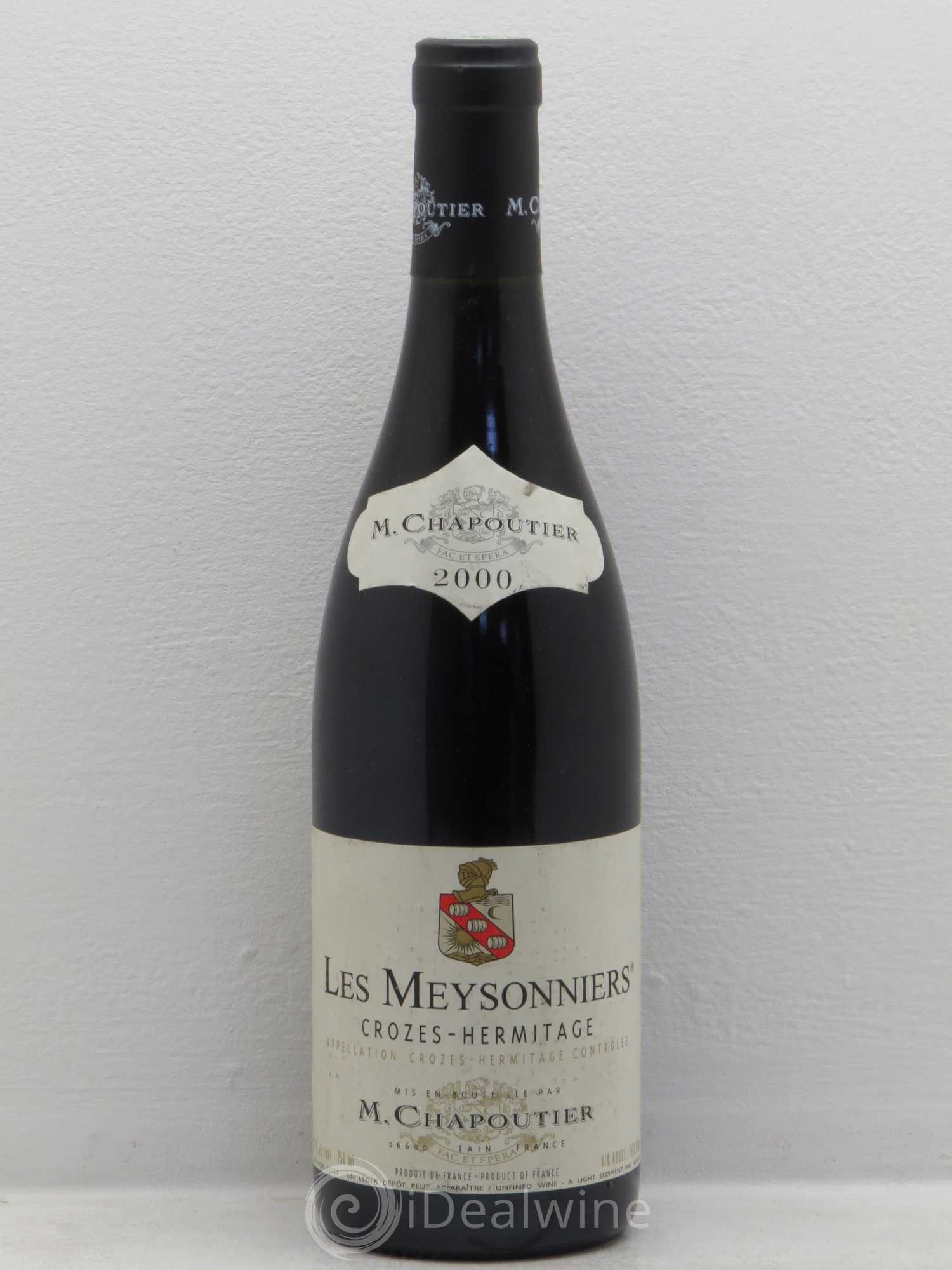 Crozes-Hermitage Meysonniers Chapoutier (sans prix de réserve) 2000 - Posten von 1 Flasche - 0