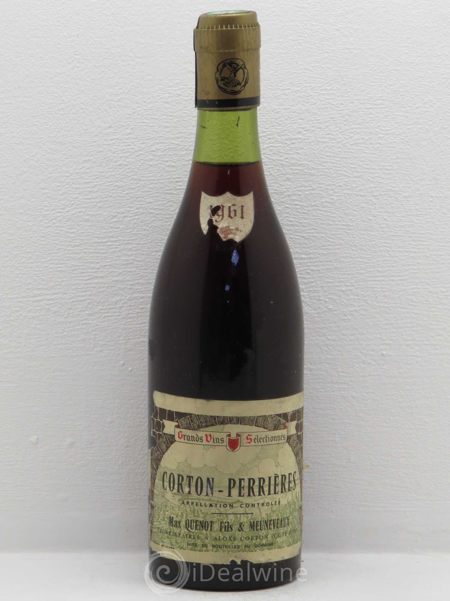 Bourgogne Corton Perrieres Max Quenot (sans prix de réserve) 1961 - Posten von 1 Flasche - 0