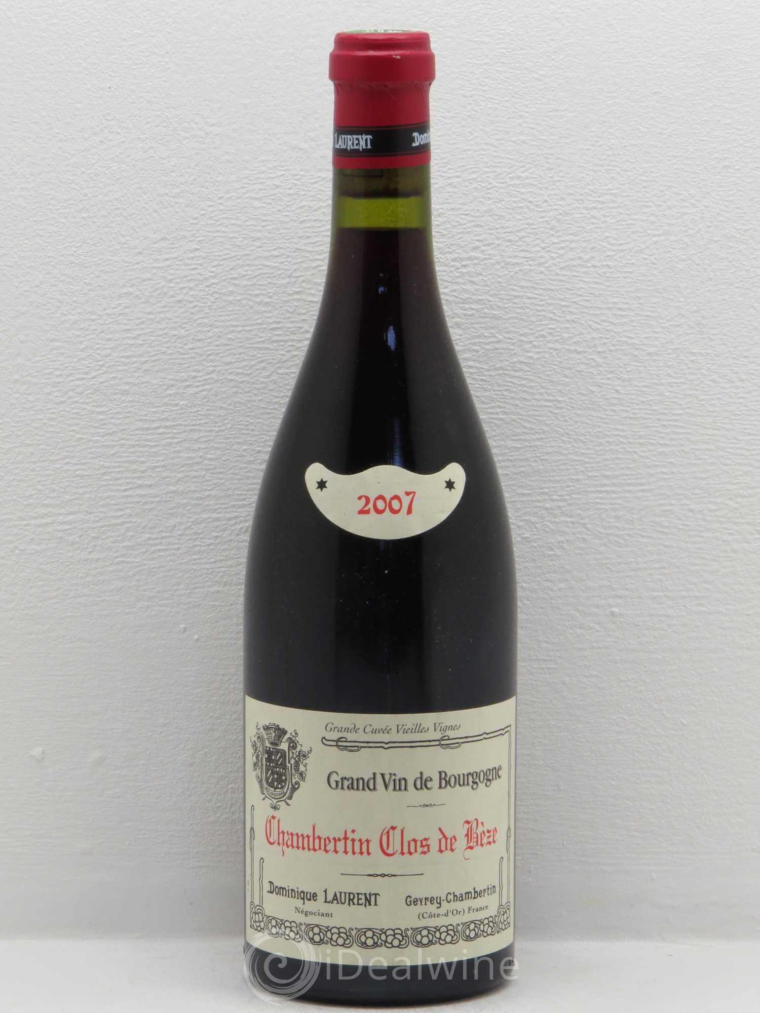 Chambertin Clos de Bèze Grand Cru Grande cuvée Vieilles vignes Dominique Laurent Vieilles Vignes 2007 - Lot de 1 bouteille - 0