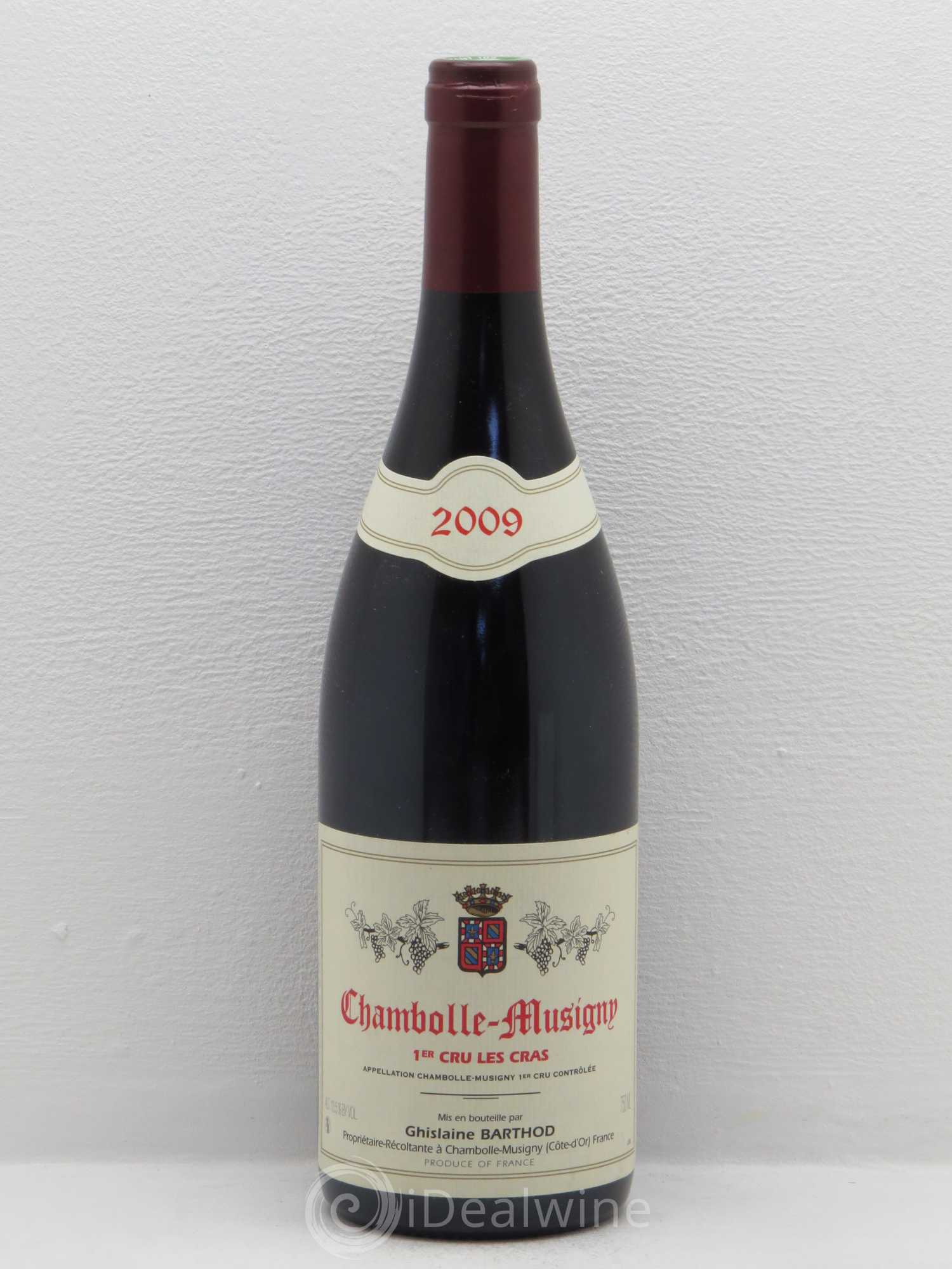 Chambolle-Musigny 1er Cru Les Cras Ghislaine Barthod 2009 - Lot de 1 bouteille - 0