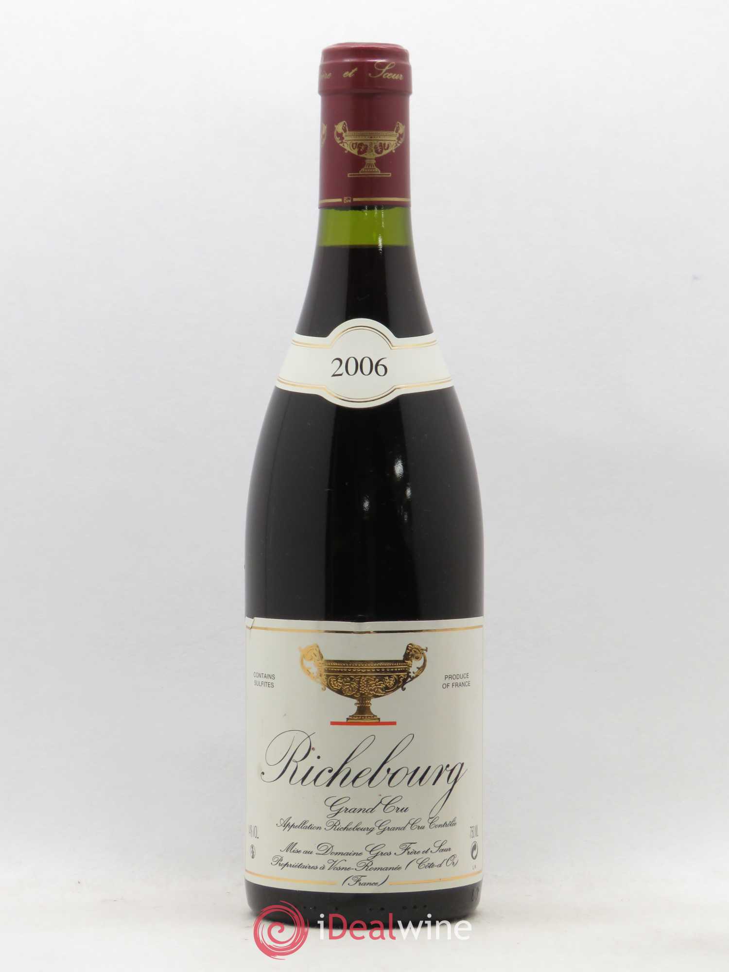 Richebourg Grand Cru Gros Frère & Soeur 2006 - Lot de 1 bouteille - 0