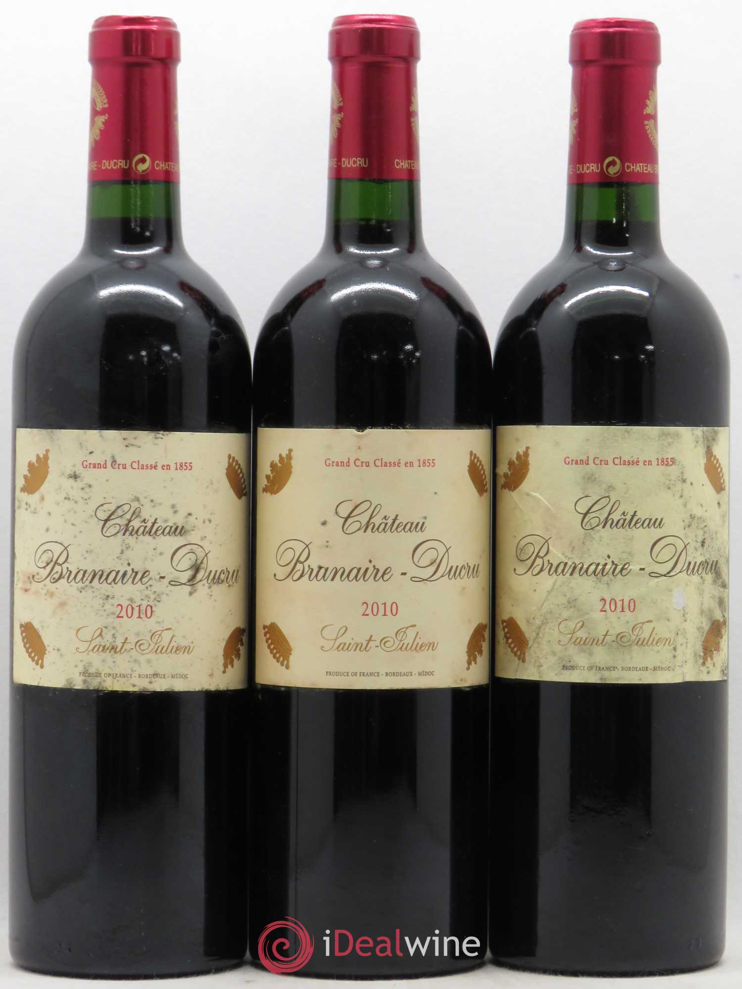 Château Branaire Ducru 4ème Grand Cru Classé 2010 - Lot de 3 bouteilles - 0