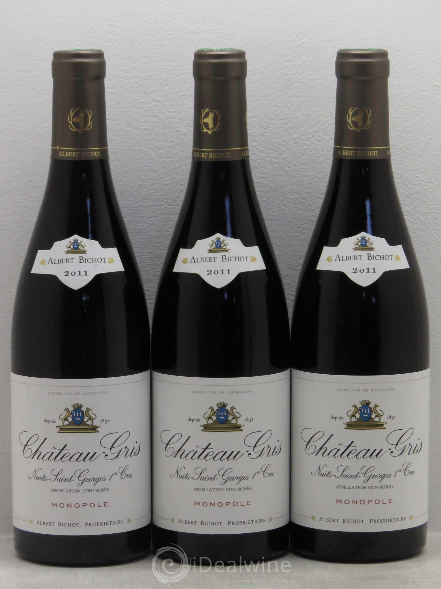 Nuits-Saint-Georges 1er Cru Château Gris - Albert Bichot 2011 - Lot de 3 bouteilles - 0
