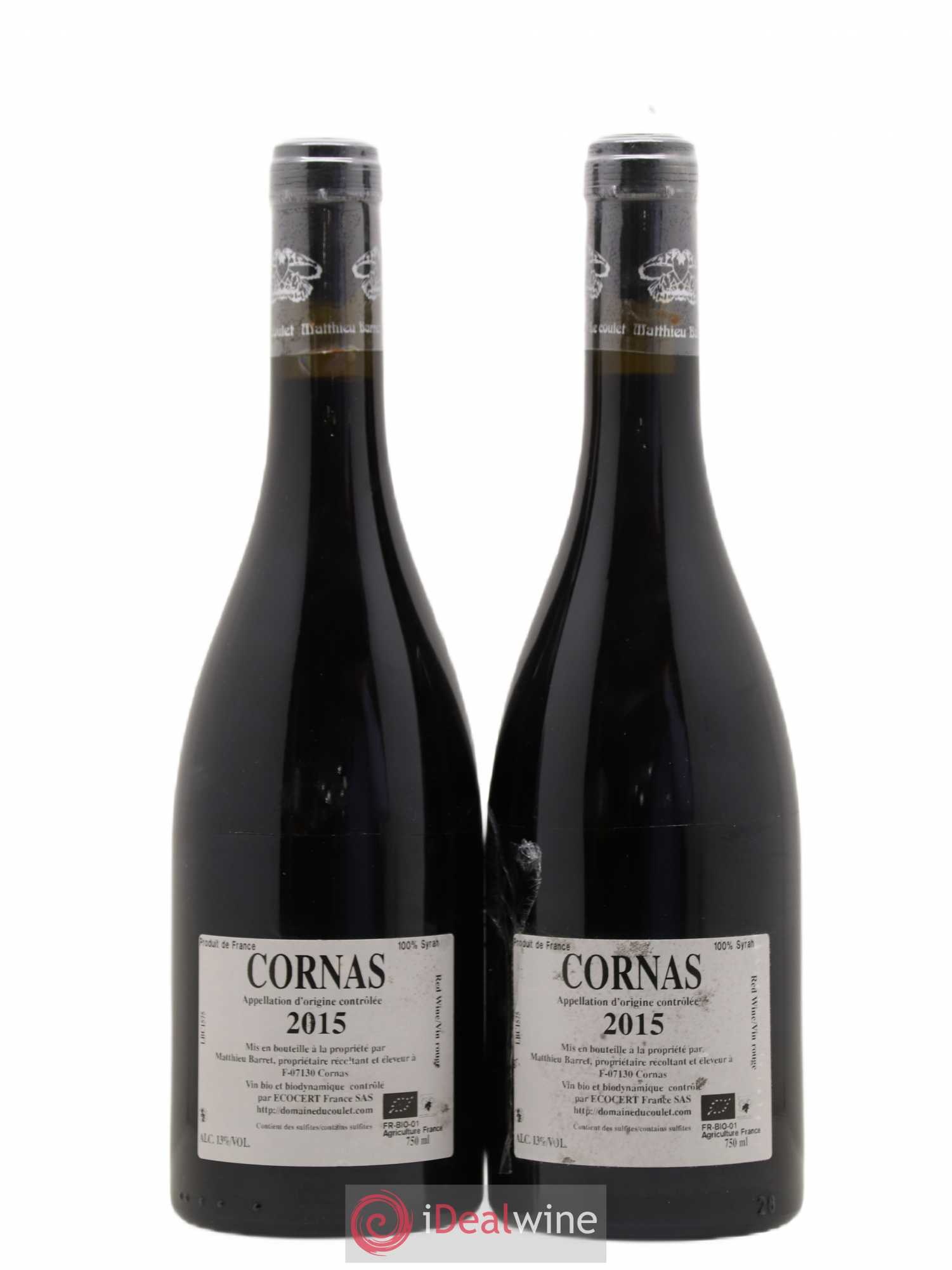 Cornas Brise Cailloux Coulet (Domaine du) - Matthieu Barret 2015 - Lot de 2 bouteilles - 1