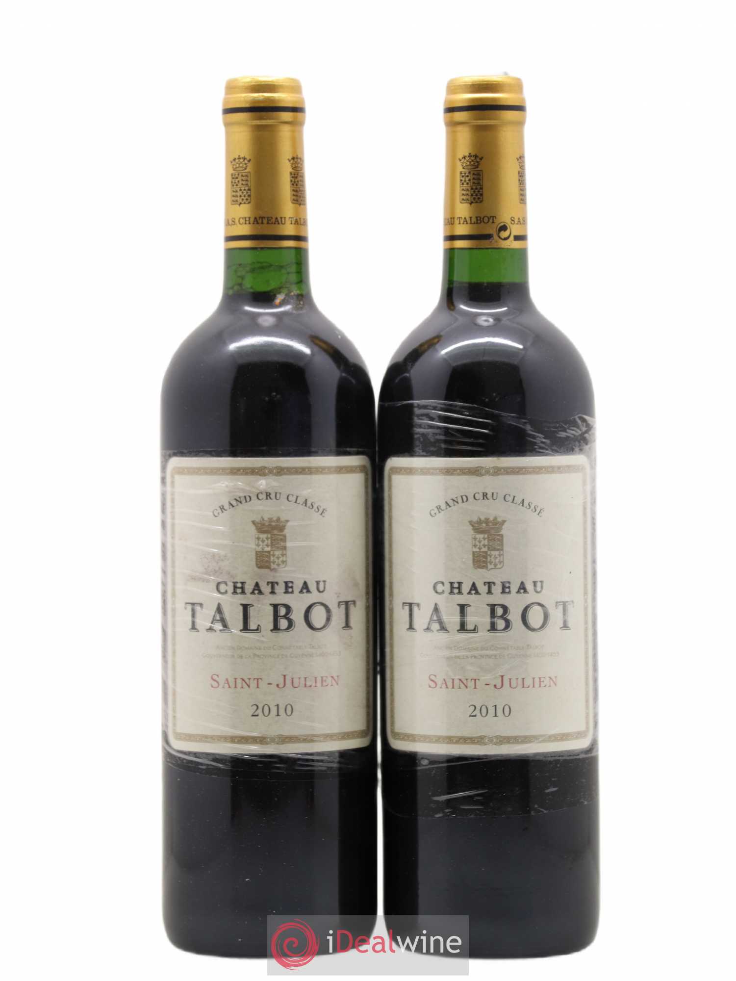 Château Talbot 4ème Grand Cru Classé 2010 - Lot de 2 bouteilles - 0