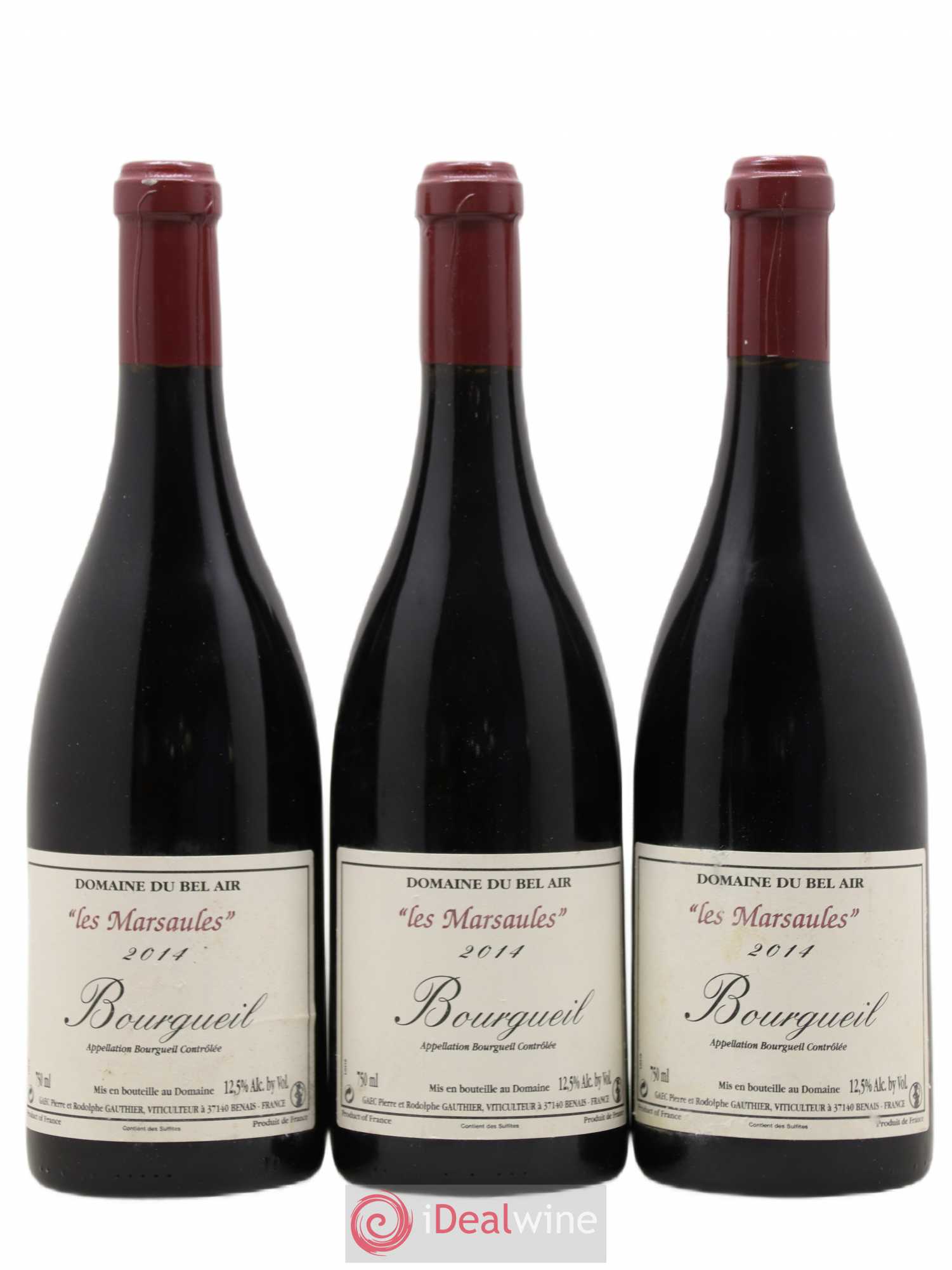 Bourgueil Marsaules Domaine du Bel Air 2014 - Lot de 3 bouteilles - 0