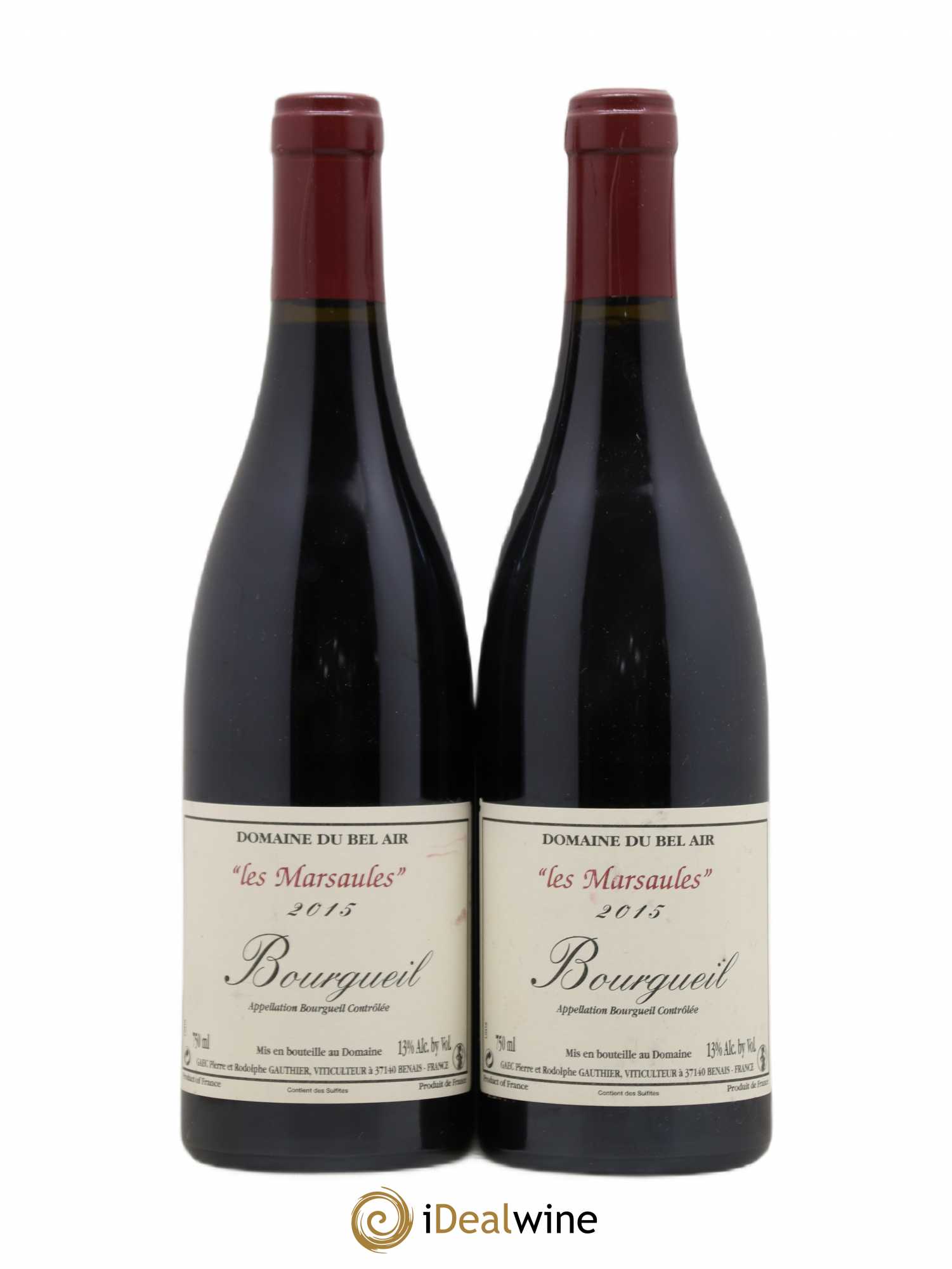 Bourgueil Marsaules Domaine du Bel Air 2015 - Lot de 2 bouteilles - 0