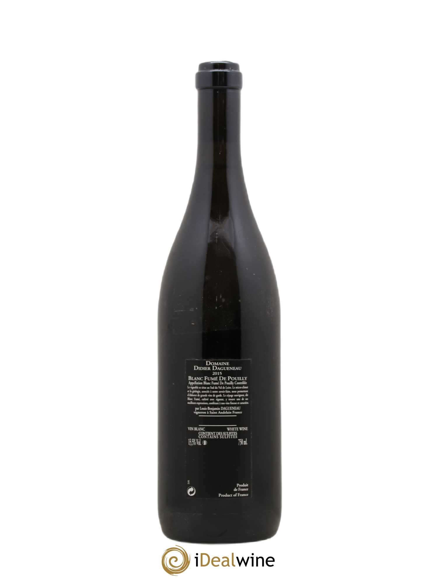 Vin de France (anciennement Pouilly-Fumé) Silex Dagueneau (Domaine Didier - Louis-Benjamin) 2015 - Lot de 1 bouteille - 1