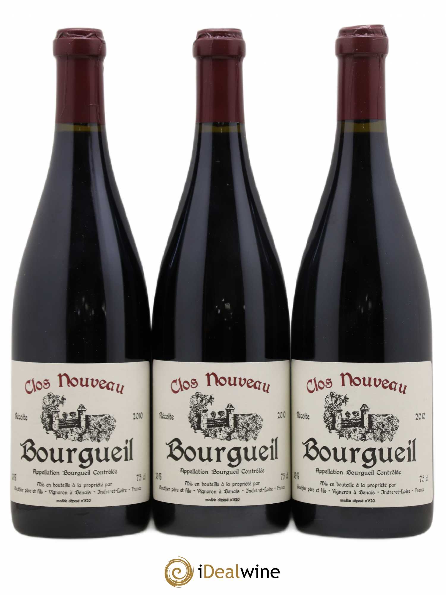 Bourgueil Clos Nouveau Domaine du Bel Air 2010 - Lot de 3 bouteilles - 0