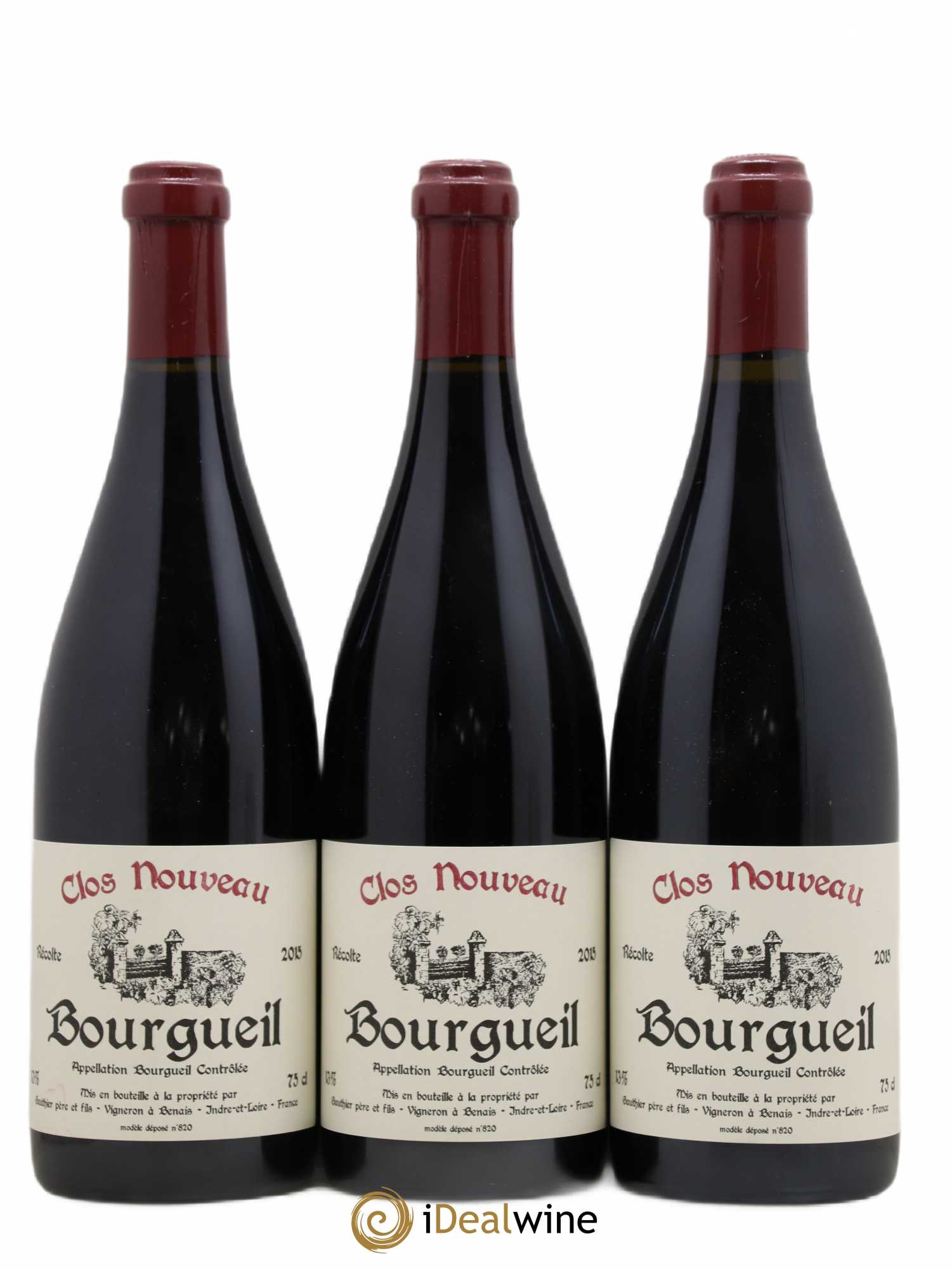 Bourgueil Clos Nouveau Domaine du Bel Air 2015 - Lot de 3 bouteilles - 0