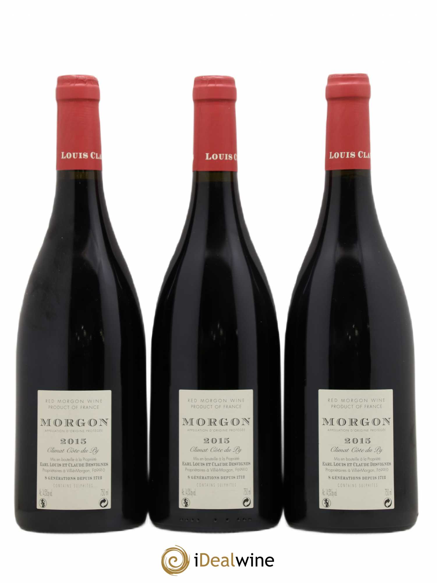 Morgon Côte du Py Louis-Claude Desvignes 2015 - Lot de 3 bouteilles - 1