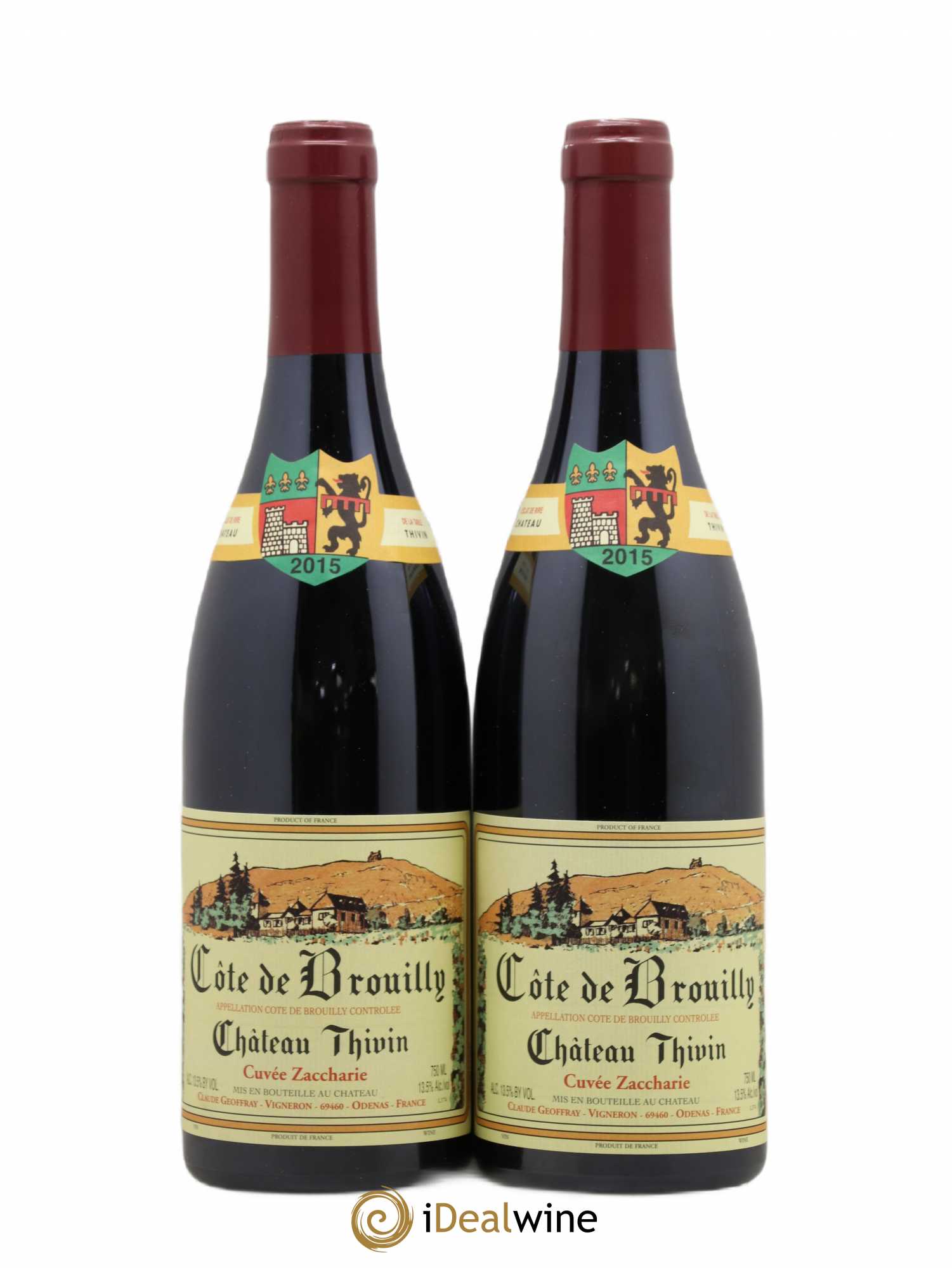 Côte de Brouilly Cuvée Zaccharie Château Thivin 2015 - Lot de 2 bouteilles - 0