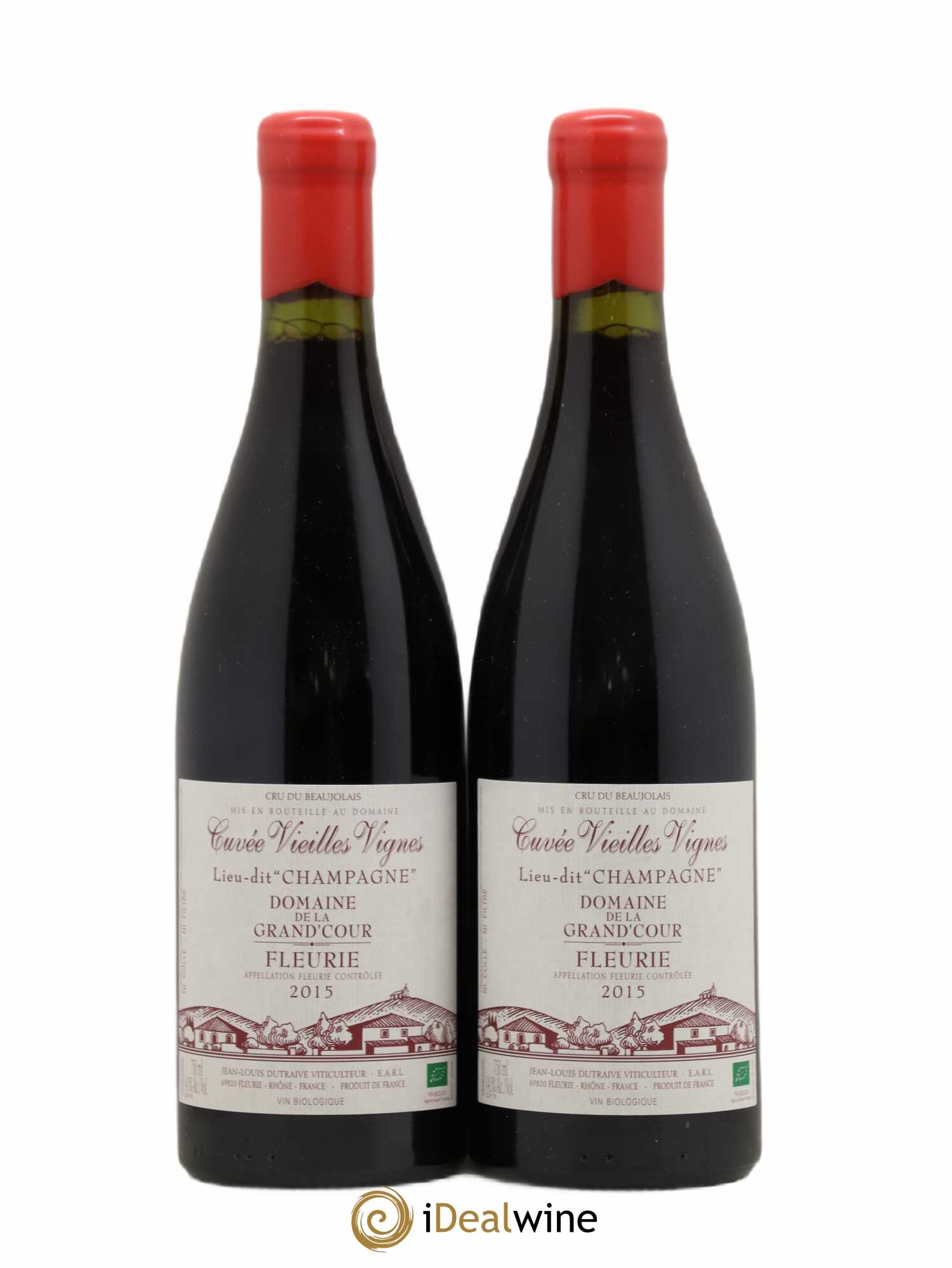 Fleurie Champagne - Cuvée Vieilles Vignes Grand'cour (Domaine de la) - Jean-Louis Dutraive 2015 - Lot de 2 bouteilles - 0