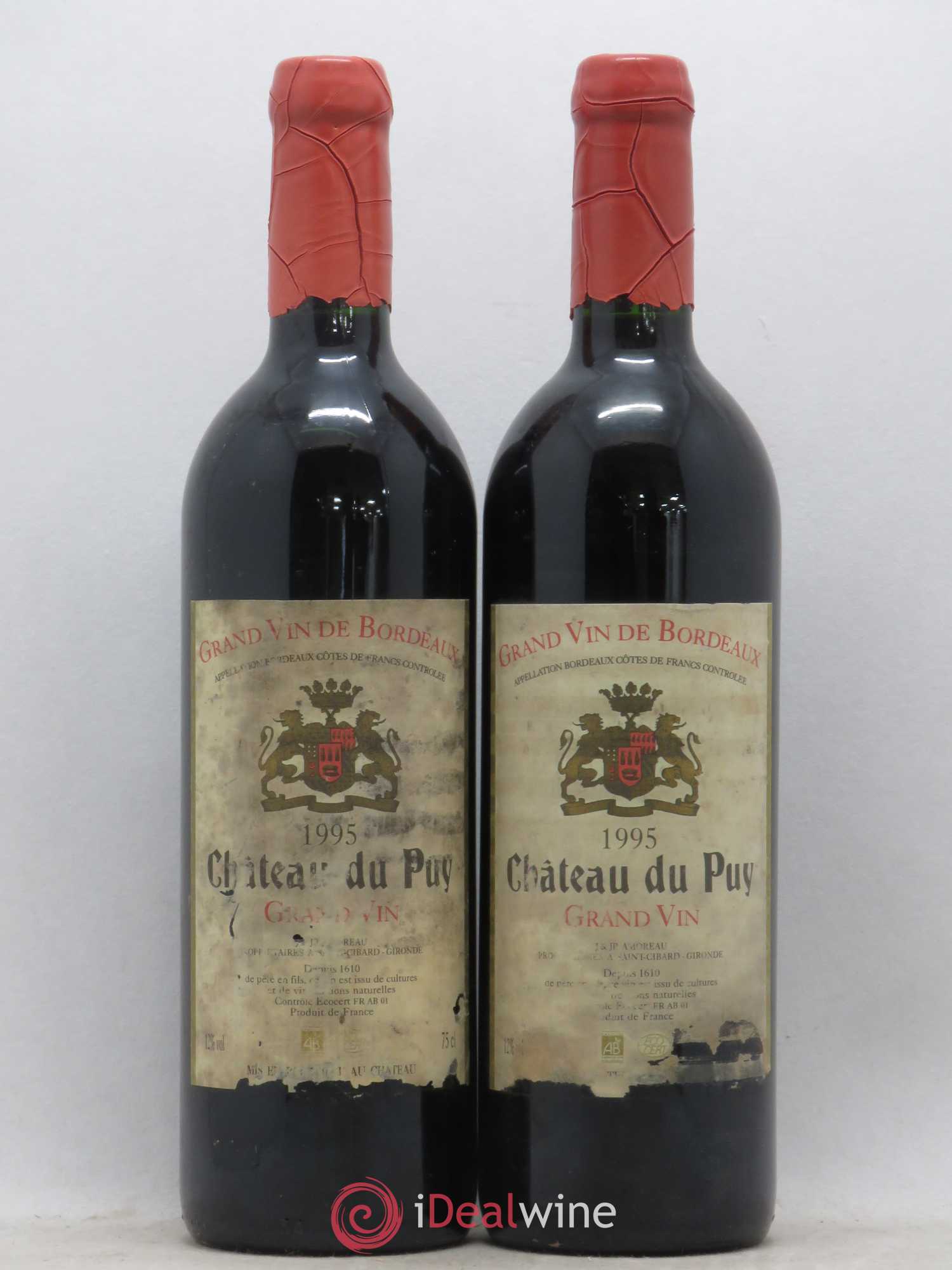 Château Le Puy 1995 - Lot de 2 bouteilles - 0