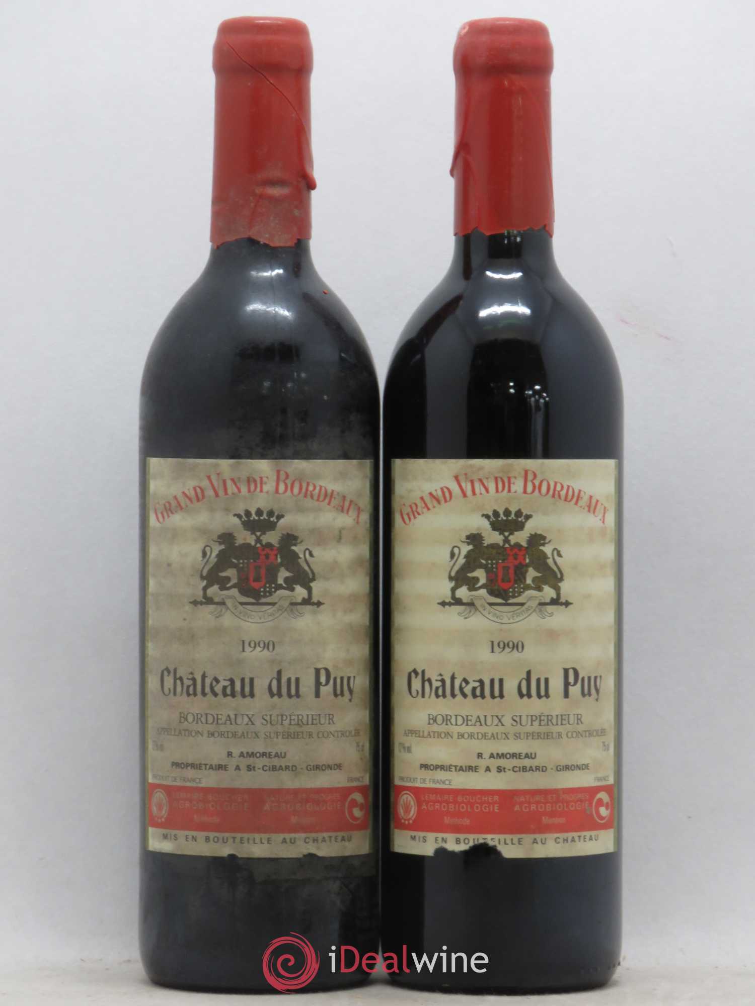 Château Le Puy 1990 - Lot de 2 bouteilles - 0