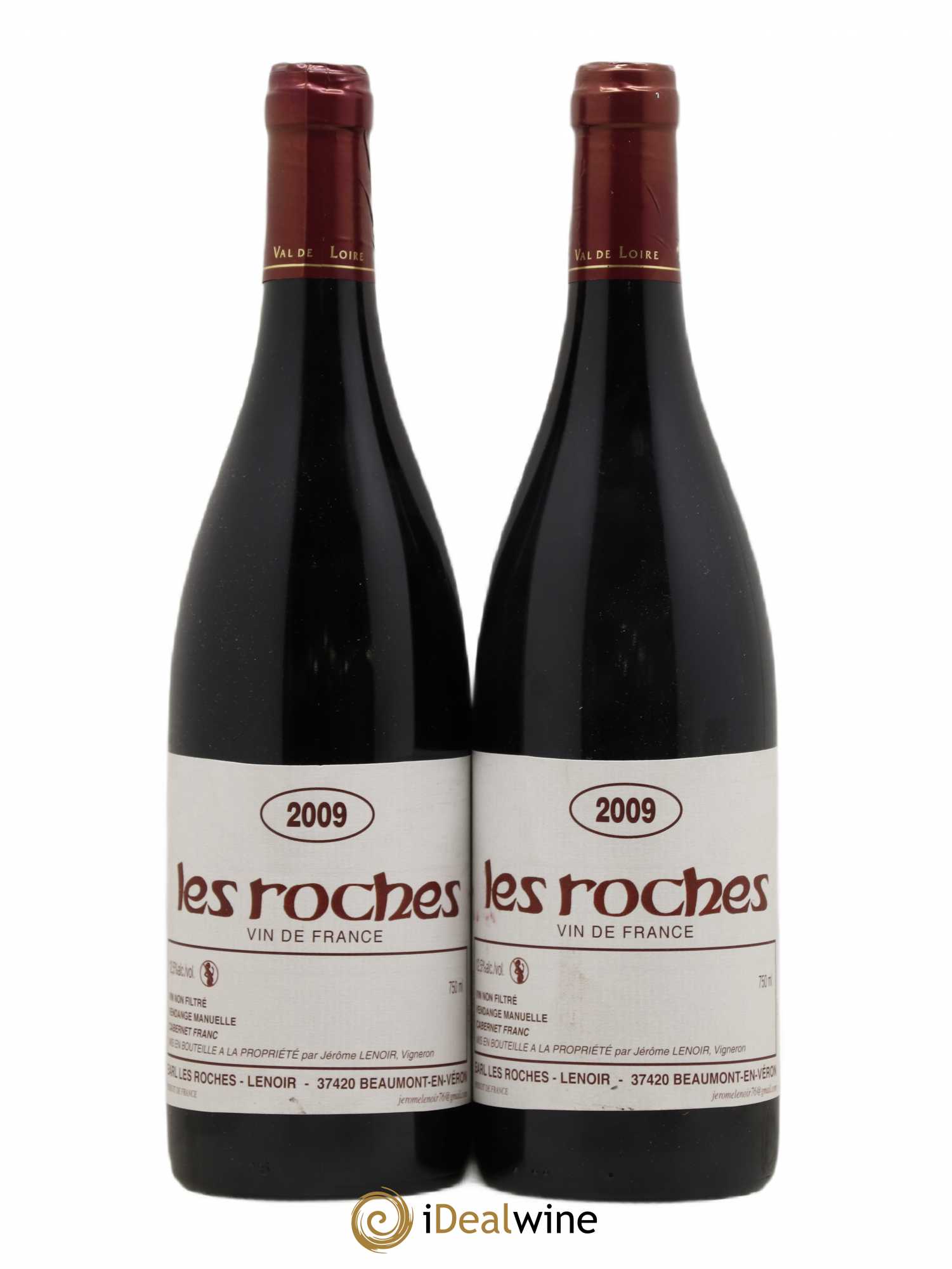 Vin de France Les Roches Lenoir (Domaine) 2009 - Lot de 2 bouteilles - 0
