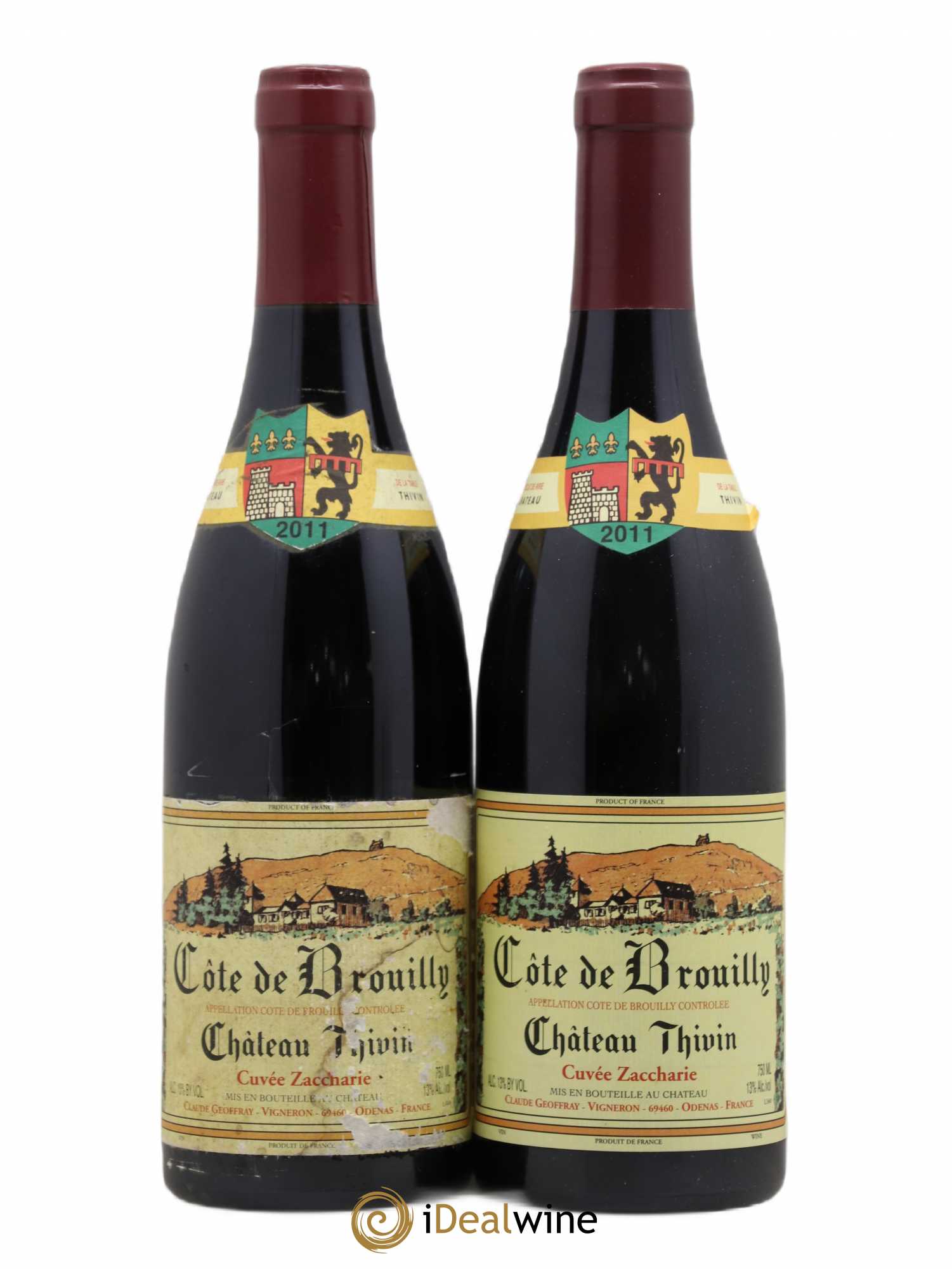 Côte de Brouilly Cuvée Zaccharie Château Thivin 2011 - Lot de 2 bouteilles - 0