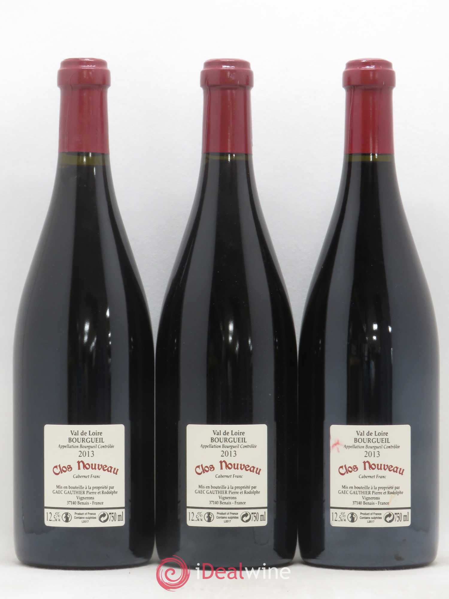Bourgueil Clos Nouveau Domaine du Bel Air 2013 - Lot de 3 bouteilles - 1