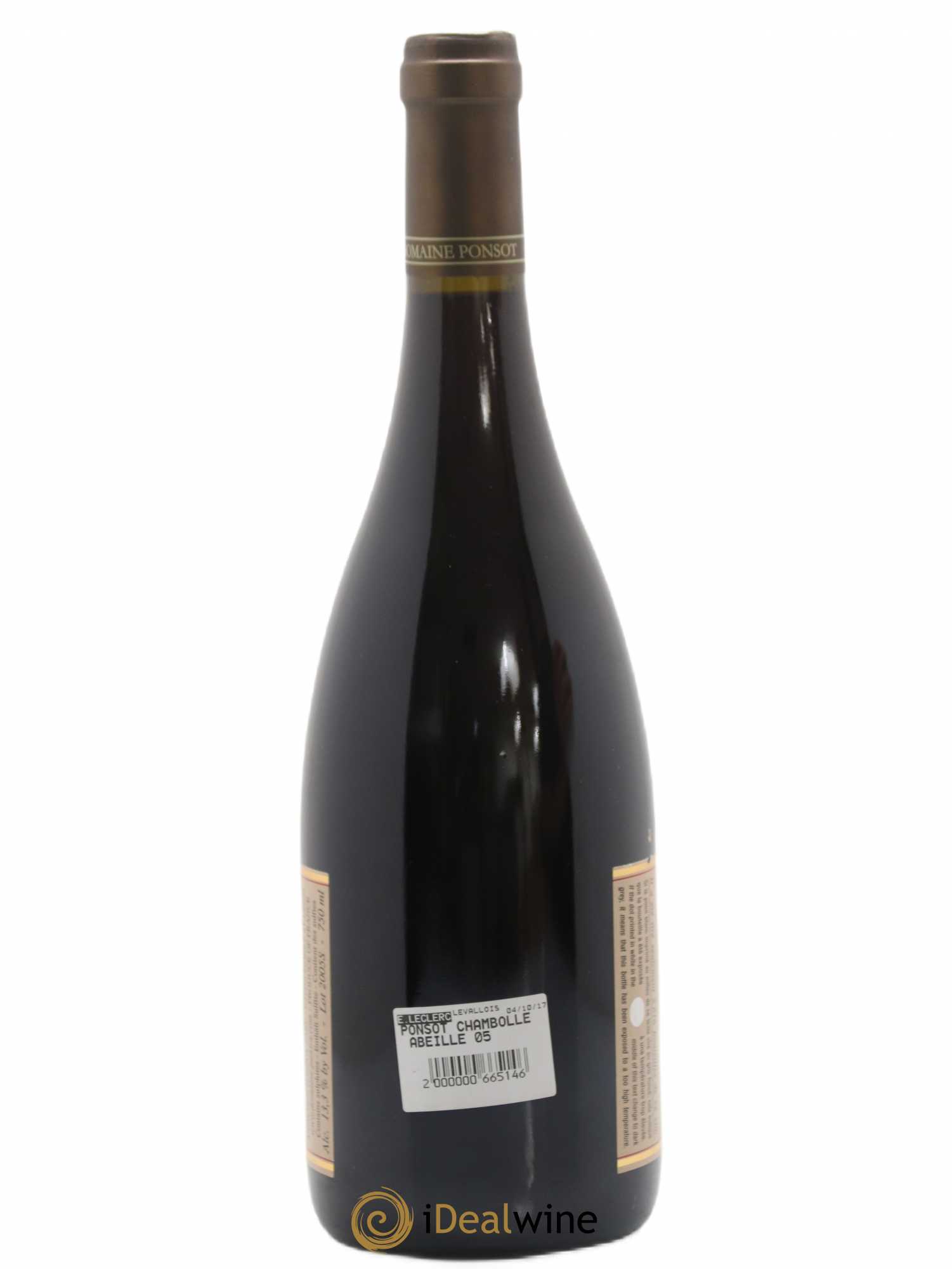 Gevrey-Chambertin Cuvée de l'Abeille Ponsot (Domaine) 2005 - Lot de 1 bouteille - 1