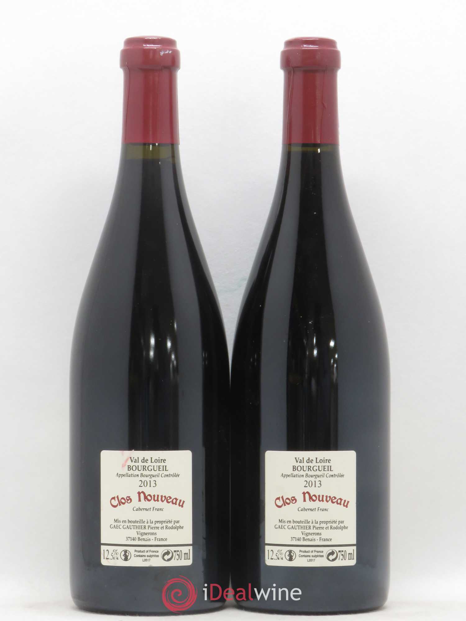 Bourgueil Clos Nouveau Domaine du Bel Air 2013 - Lot de 2 bouteilles - 1
