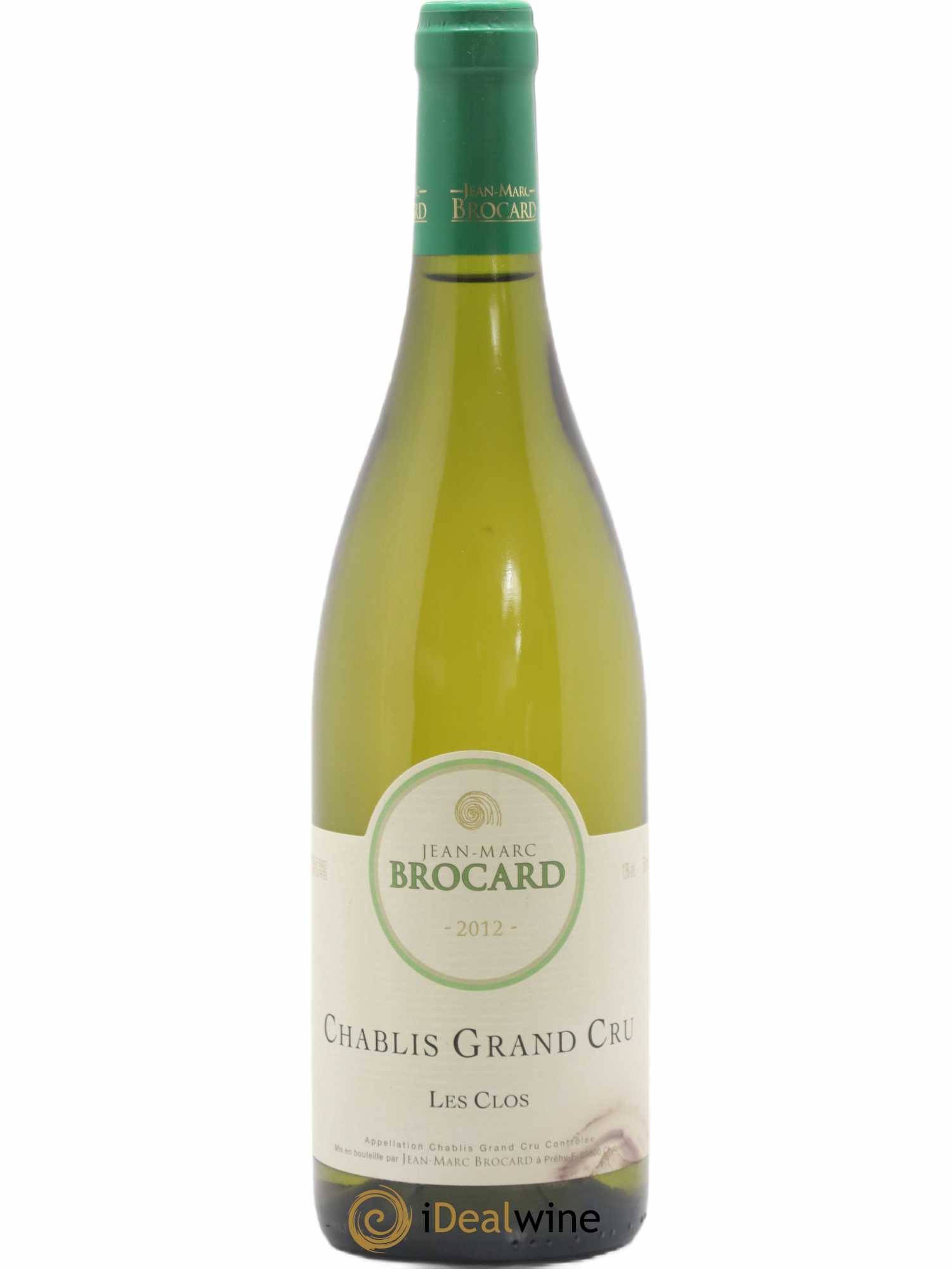 Chablis Grand Cru Les Clos Domaine Brocard 2012 - Lot de 1 bouteille - 0