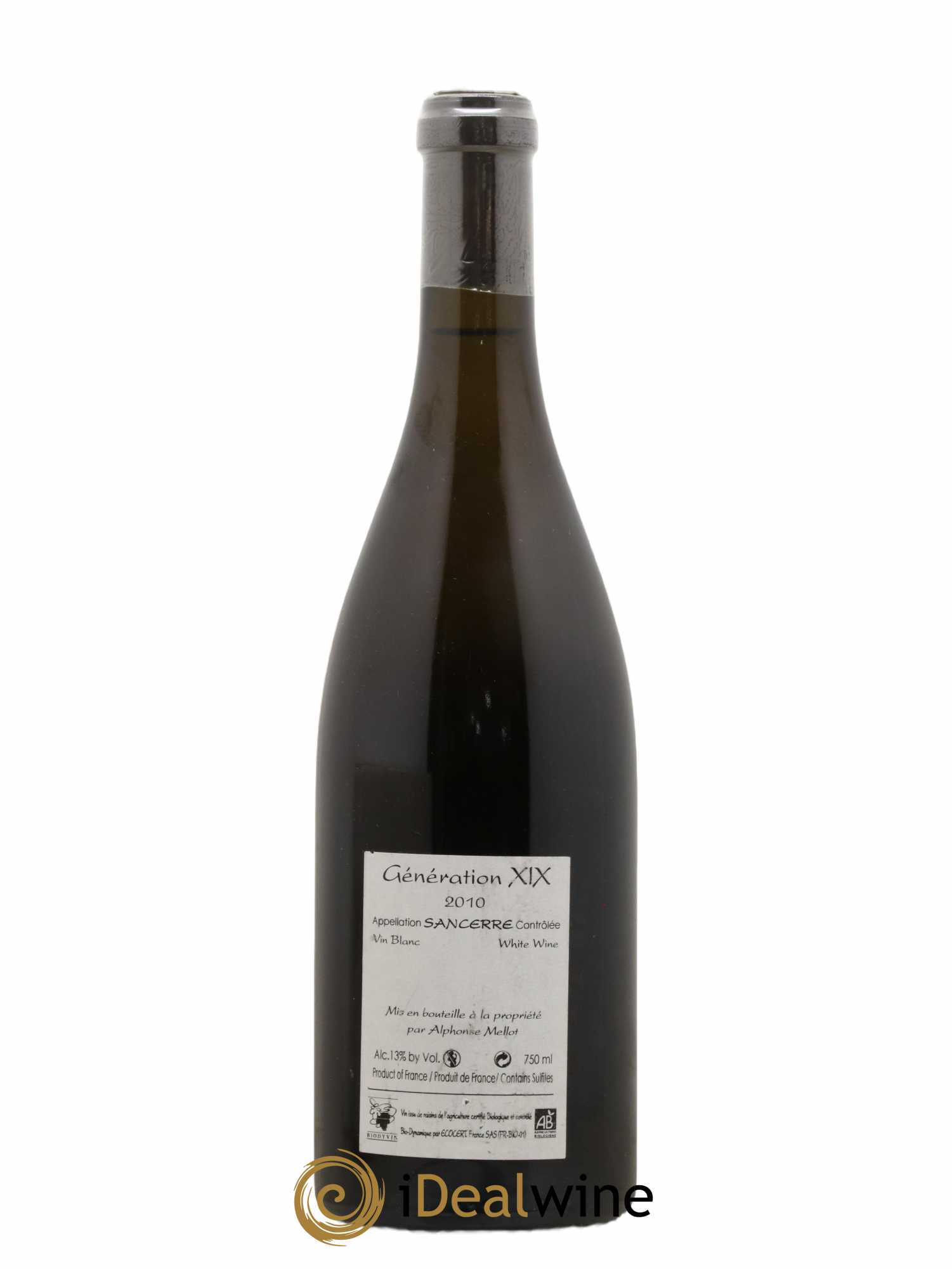 Sancerre Génération XIX Alphonse Mellot 2010 - Lot de 1 bouteille - 1