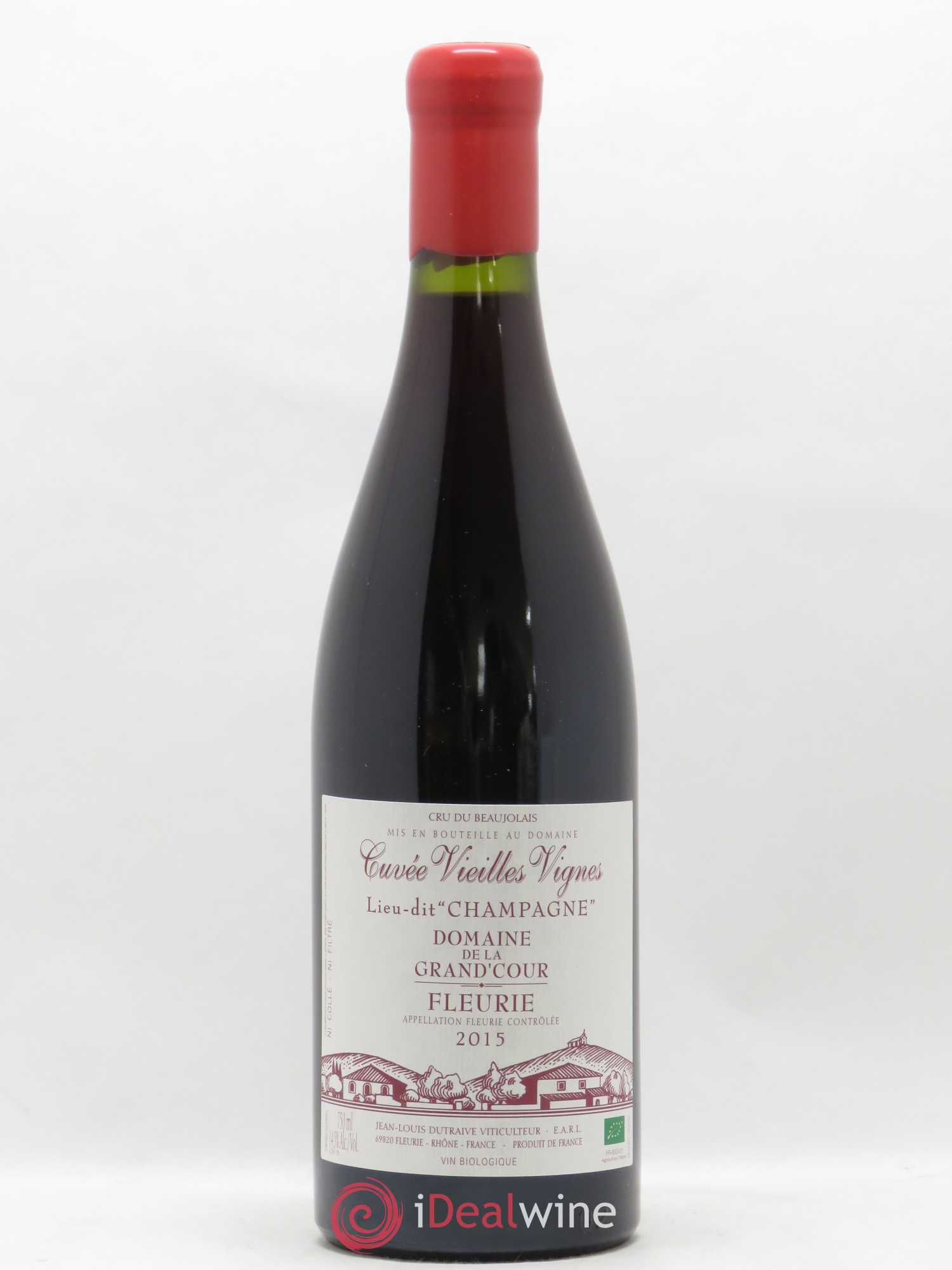 Fleurie Champagne - Cuvée Vieilles Vignes Grand'cour (Domaine de la) - Jean-Louis Dutraive 2015 - Lot de 1 bouteille - 0