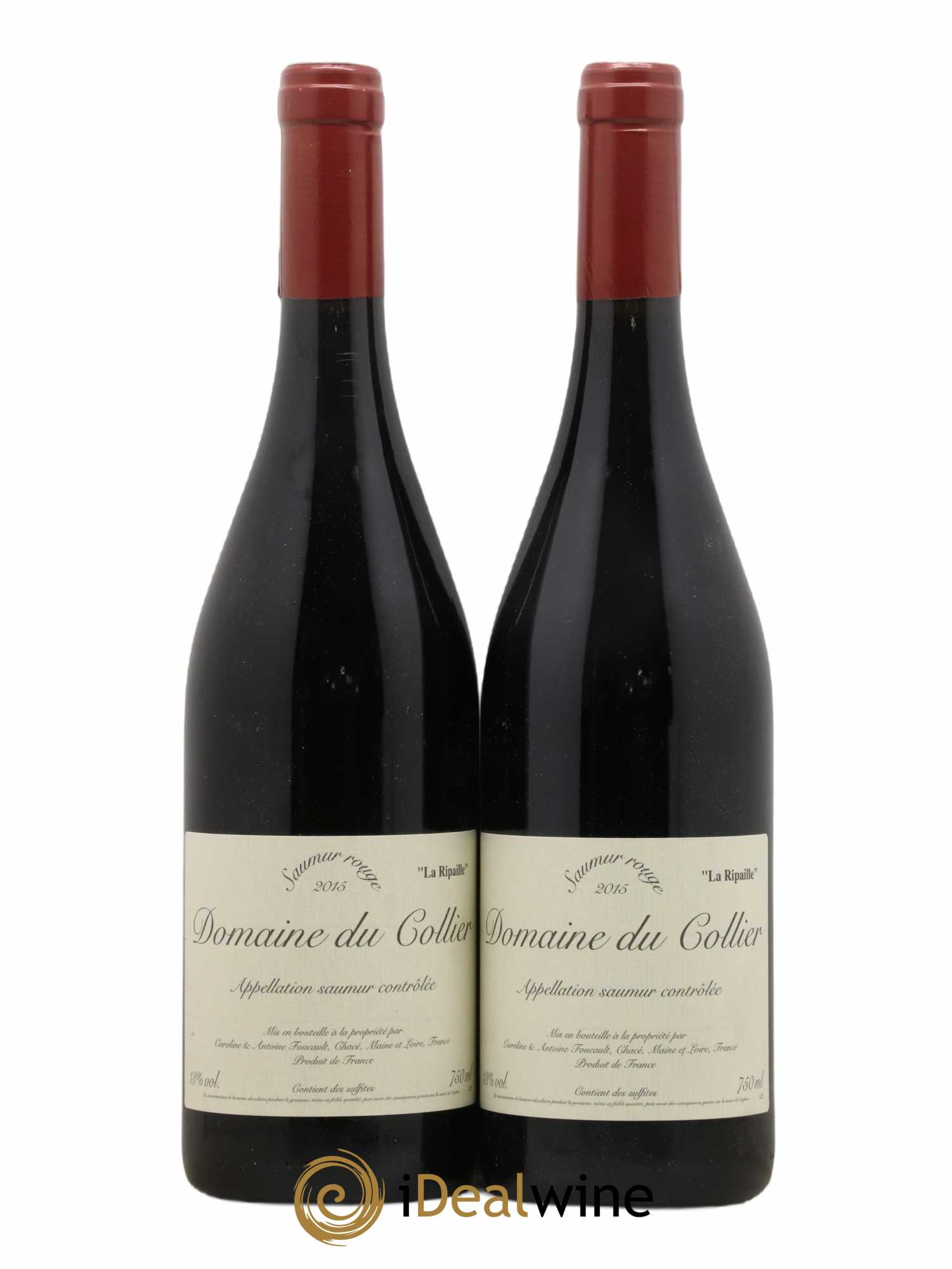 Saumur La Ripaille Domaine du Collier 2015 - Lot of 2 bottles - 0