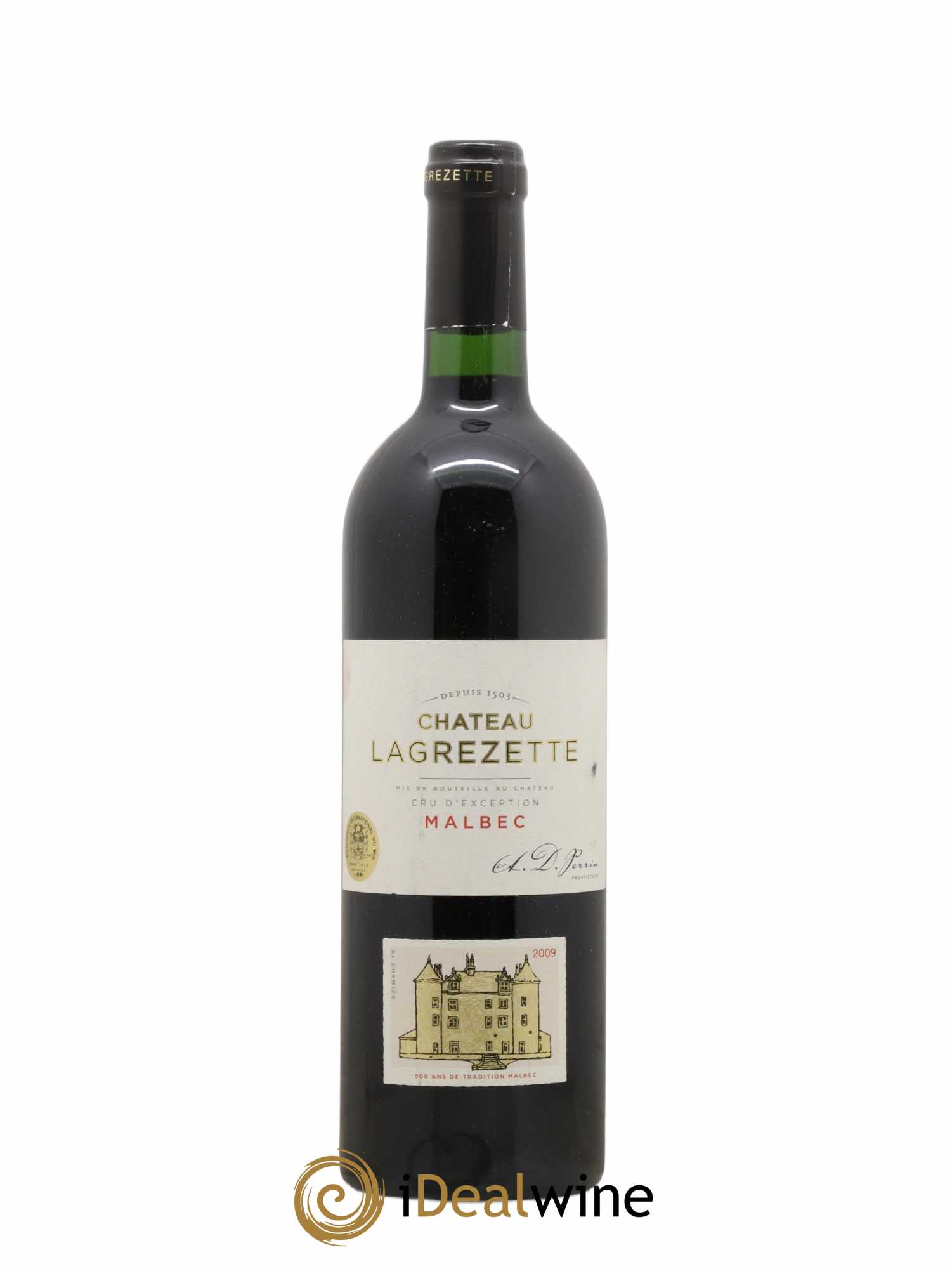 Cahors Château Lagrezette Alain Dominique Perrin 2009 - Lot de 1 bouteille - 0