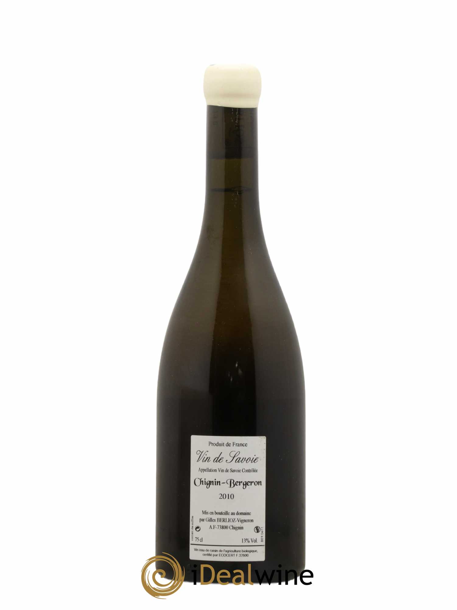 Vin de Savoie Chignin-Bergeron Les Filles Gilles Berlioz 2010 - Lot de 1 bouteille - 1